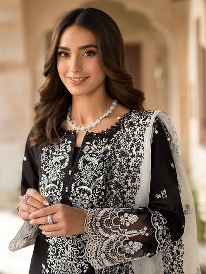 3 Piece Laawn Suit-Embroidered (Unstitched)