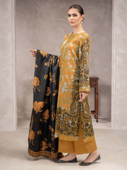 3 Piece Khaddar Suit-Embroidered (Unstitched)