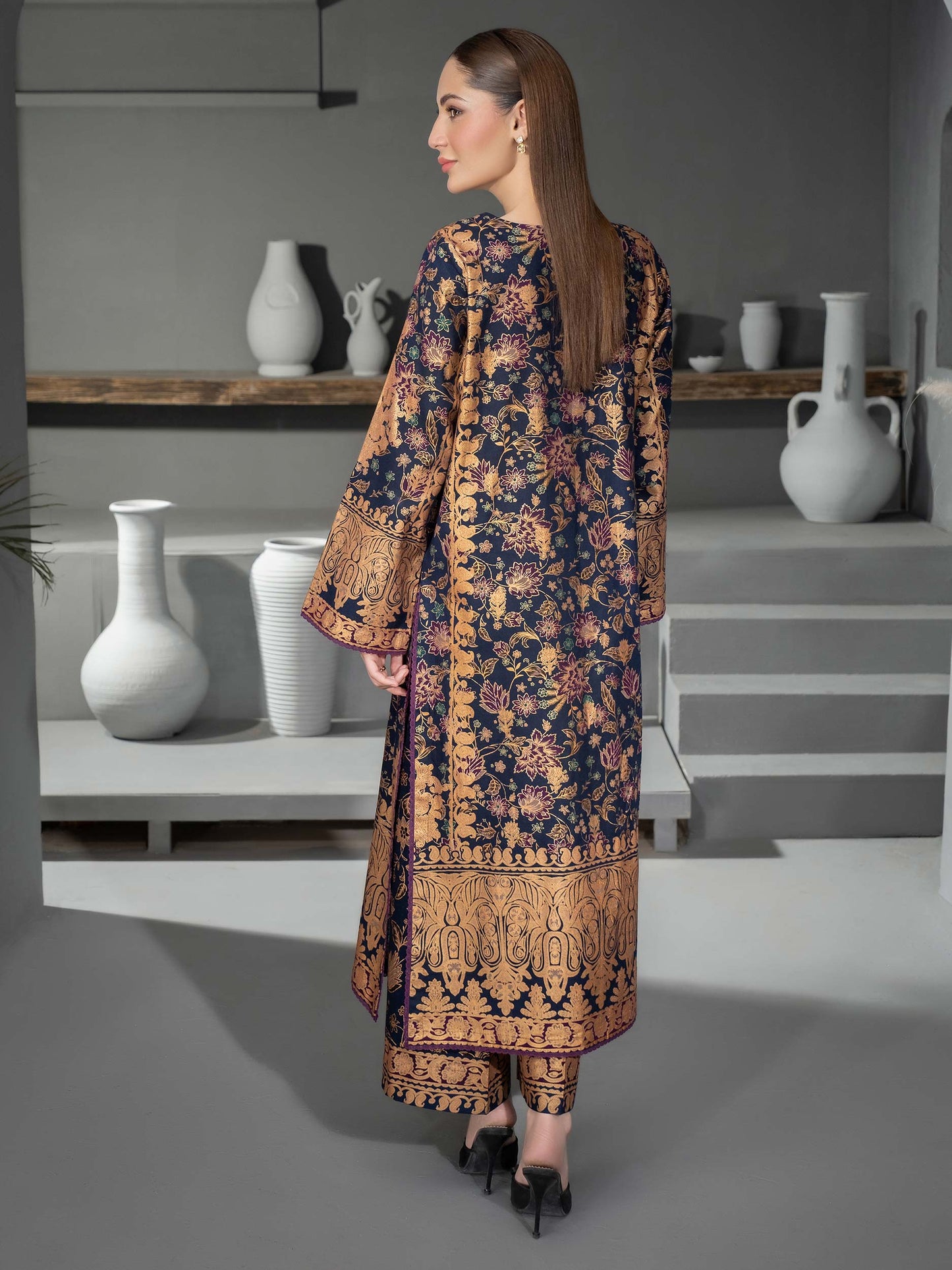 2 Piece Khaddar Suit-Printed (Unstitched)