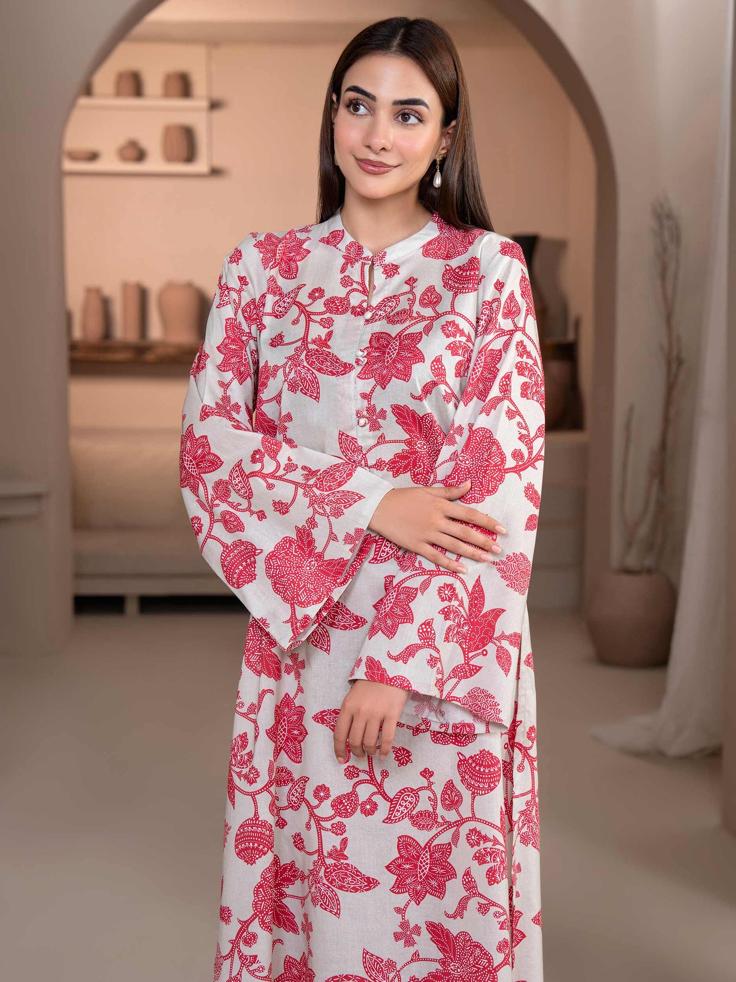 2 Piece Khaddar Suit-Printed (Unstitched)