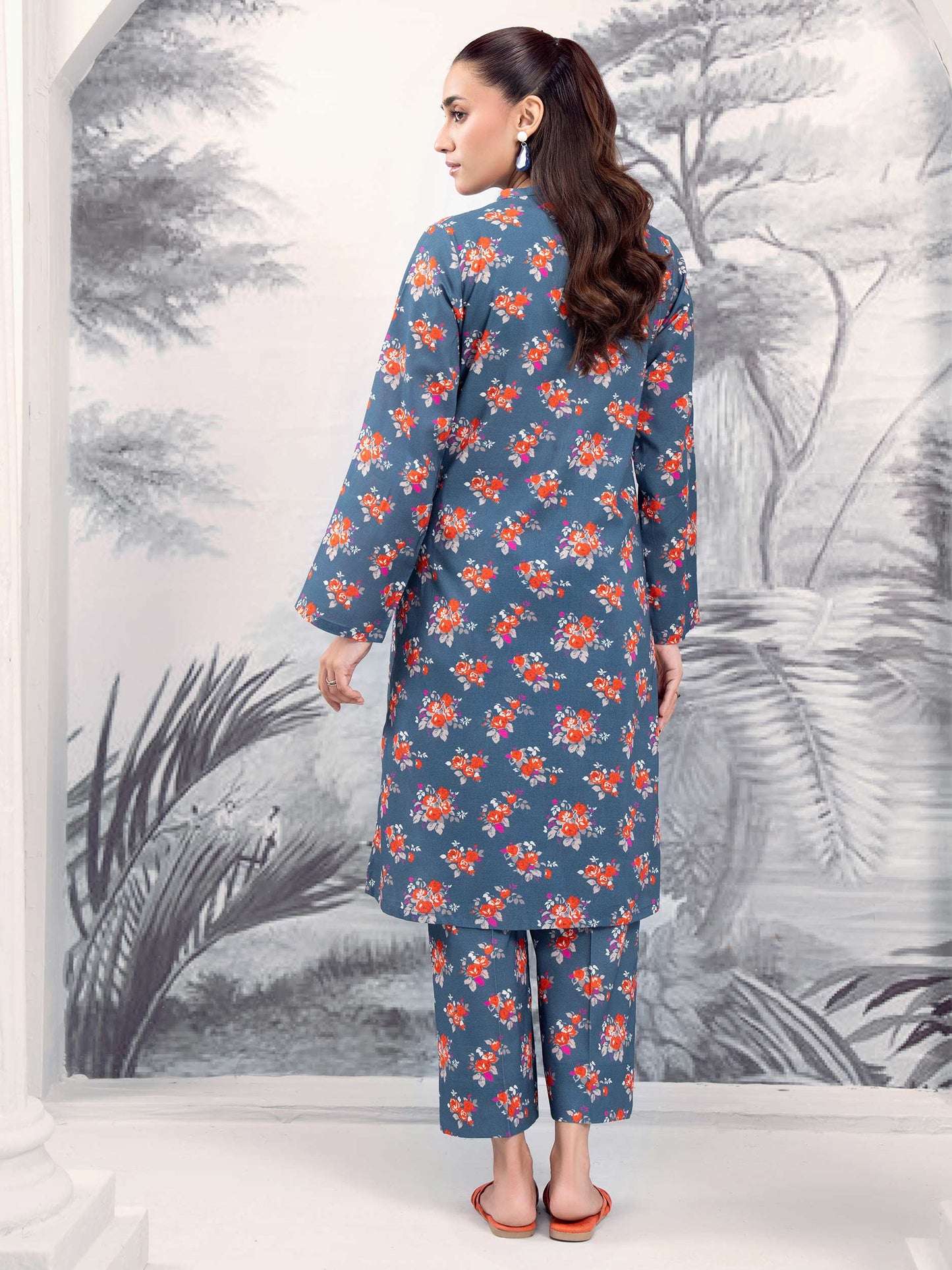 2 Piece Khaddar Suit-Printed (Unstitched)