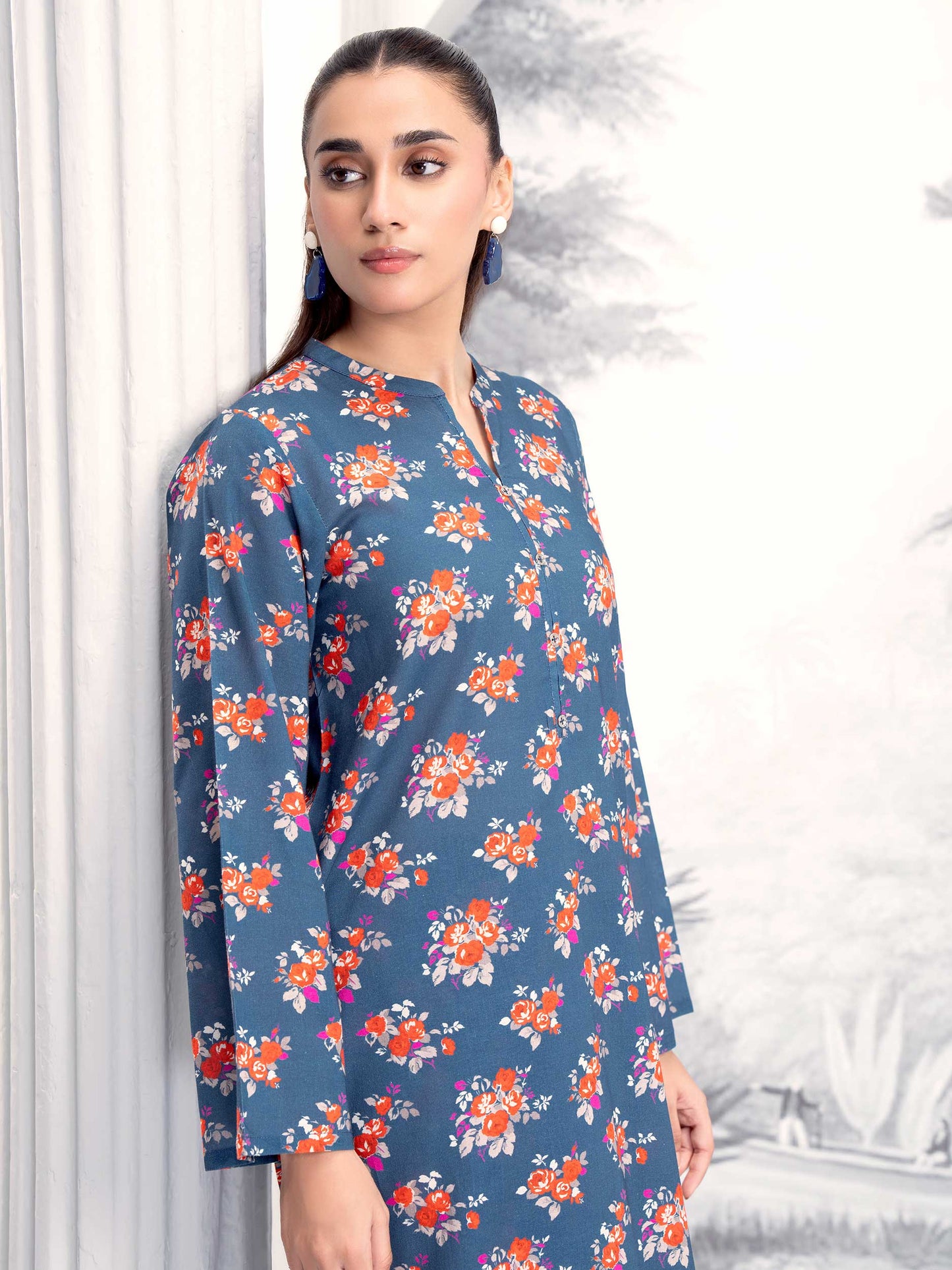 2 Piece Khaddar Suit-Printed (Unstitched)