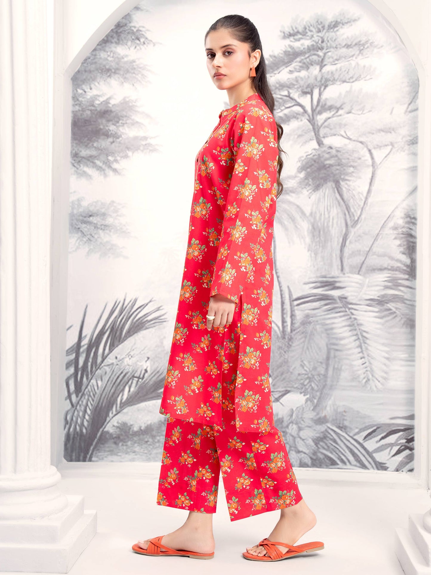 2 Piece Khaddar Suit-Printed (Unstitched)