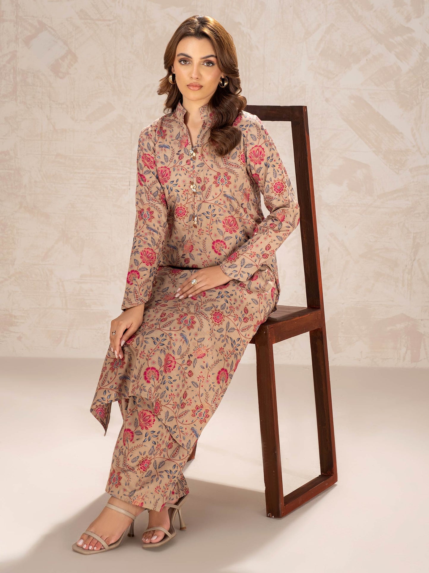 Khaddar Shirt-Paste Print (Unstitched)