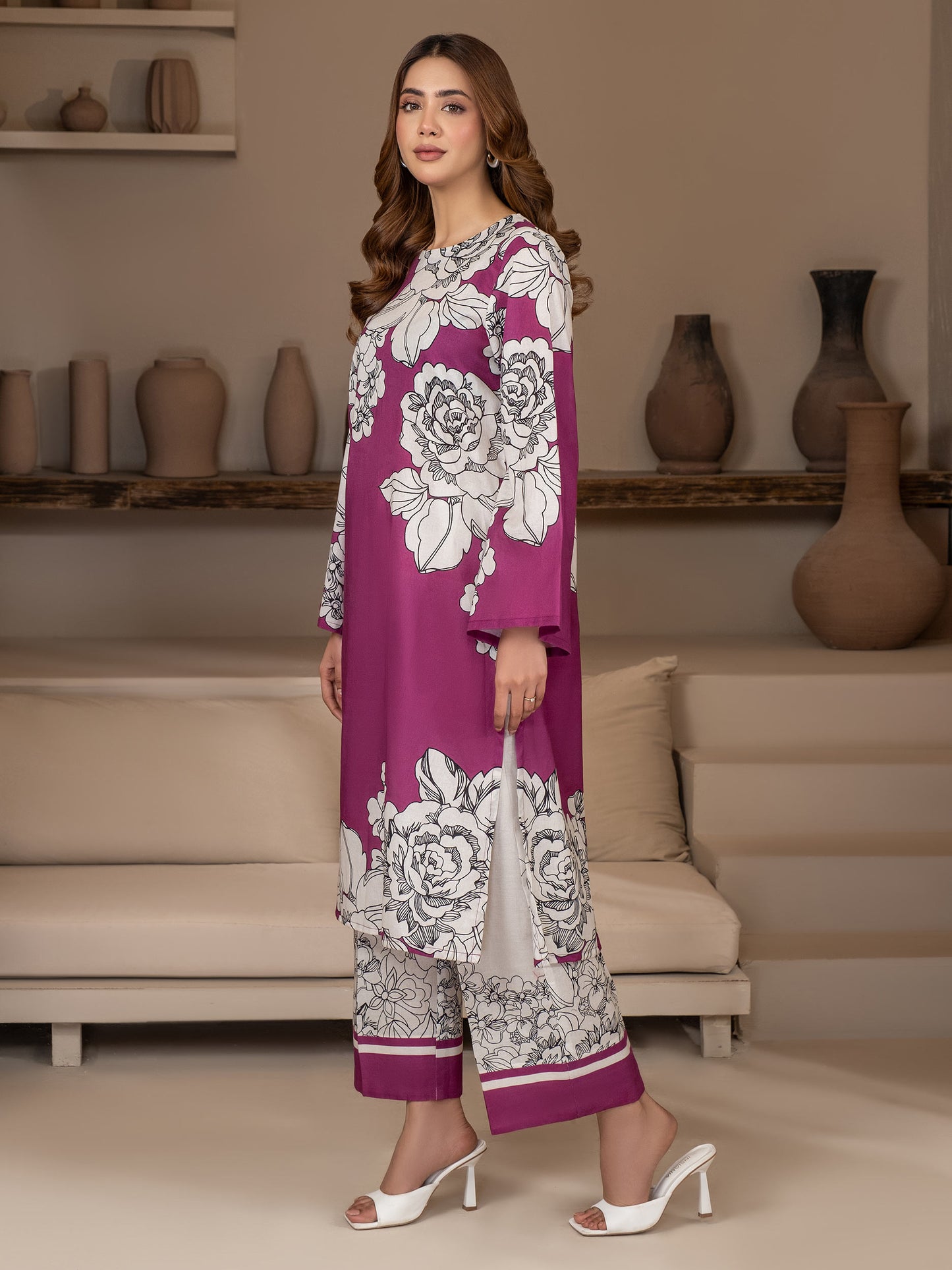 2 Piece Khaddar Suit-Printed (Unstitched)