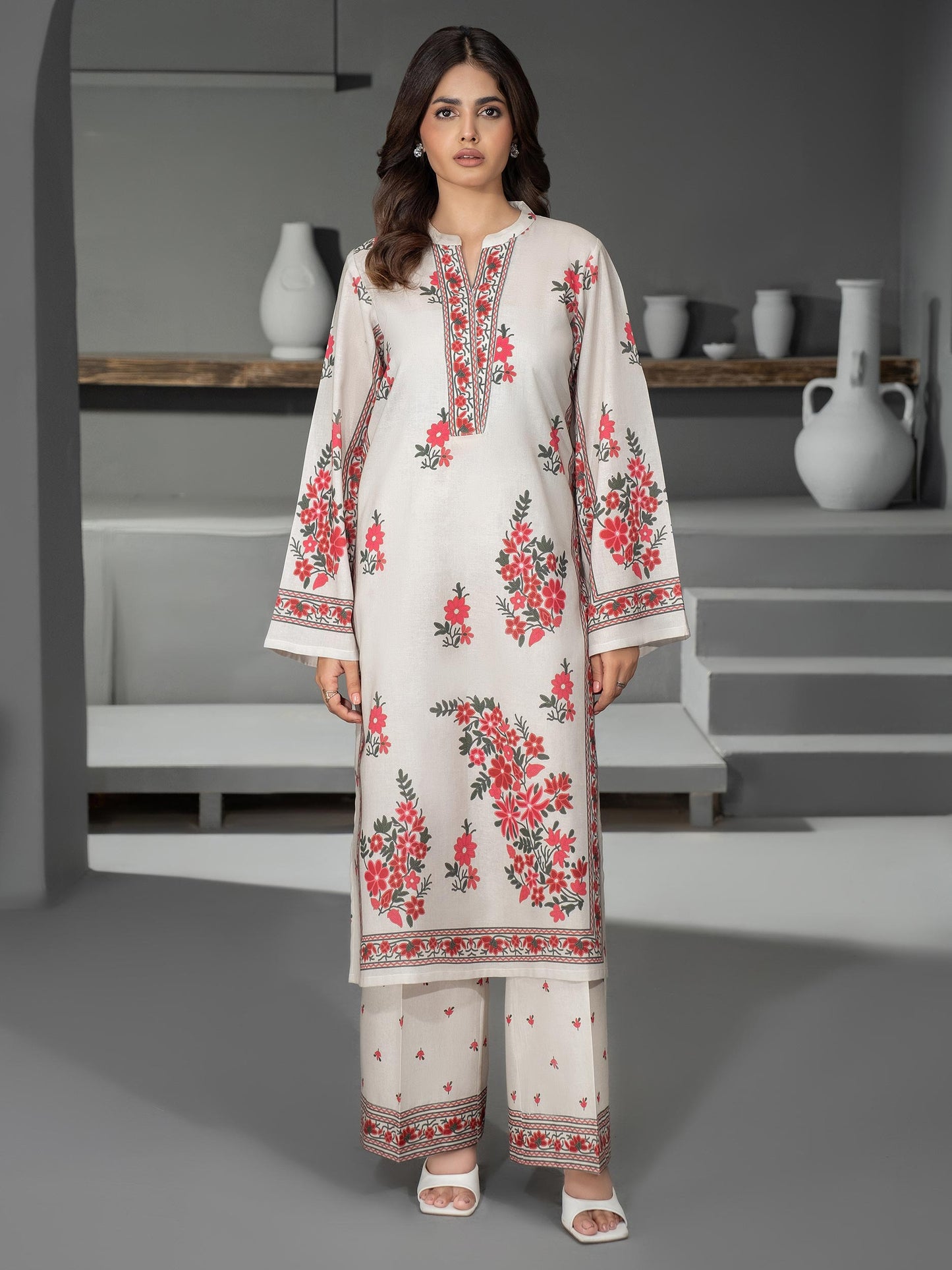 2 Piece Khaddar Suit-Printed (Unstitched)