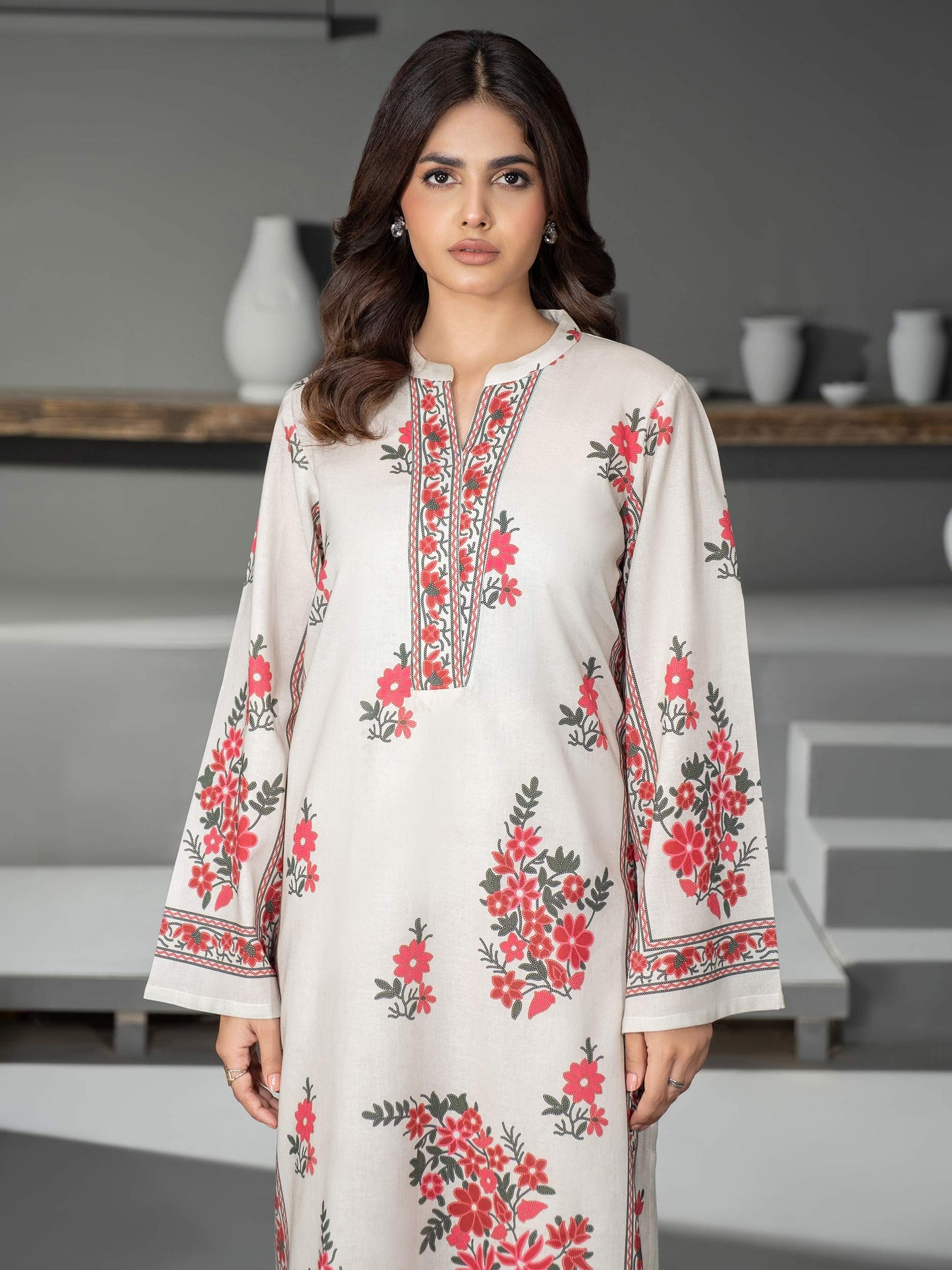 2 Piece Khaddar Suit-Printed (Unstitched)