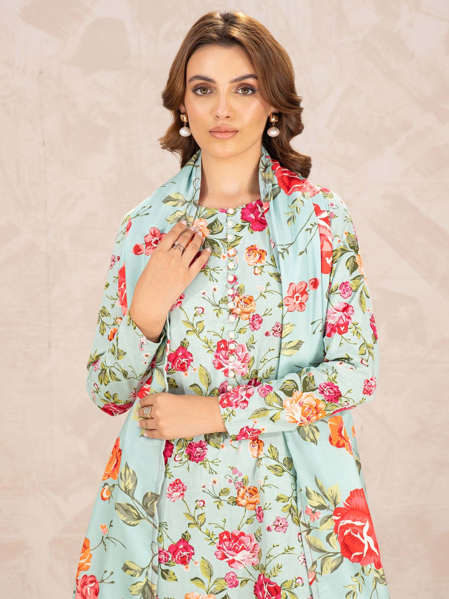 3 Piece Khaddar Suit-Printed (Unstitched)