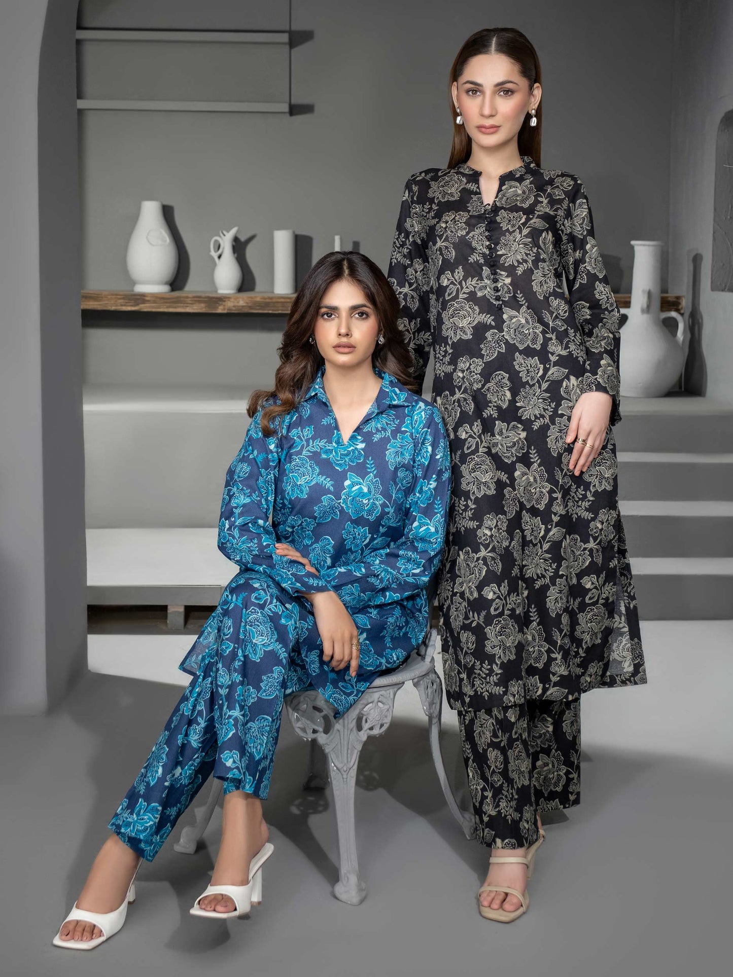 2 Piece Khaddar Suit-Printed (Unstitched)