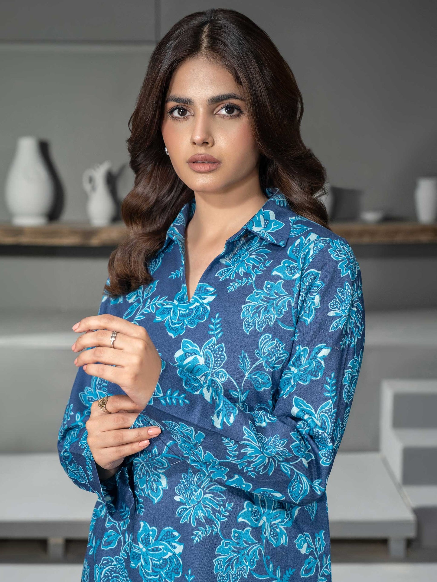 2 Piece Khaddar Suit-Printed (Unstitched)