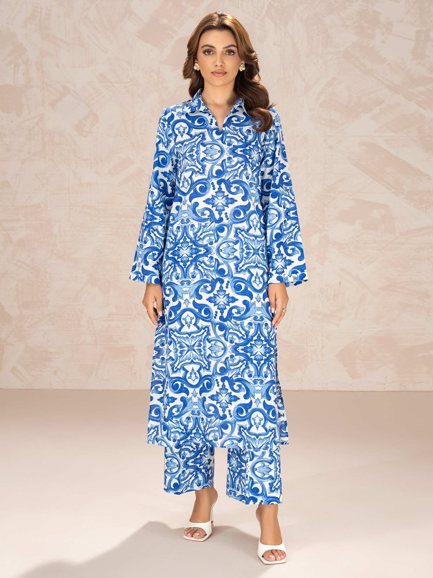 2 Piece Khaddar Suit-Printed (Unstitched)