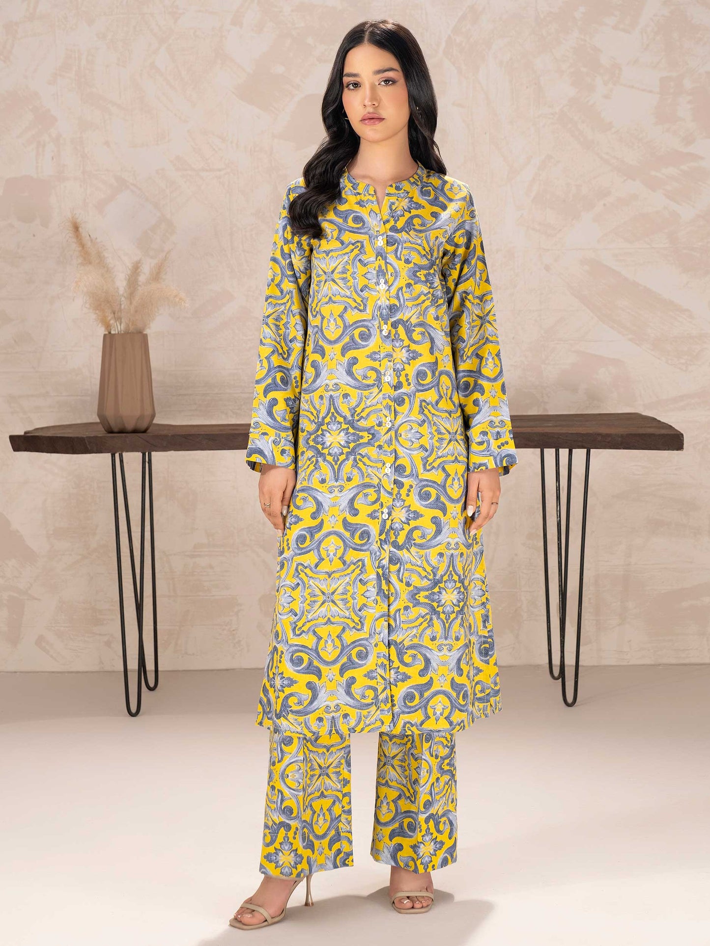 2 Piece Khaddar Suit-Printed (Unstitched)