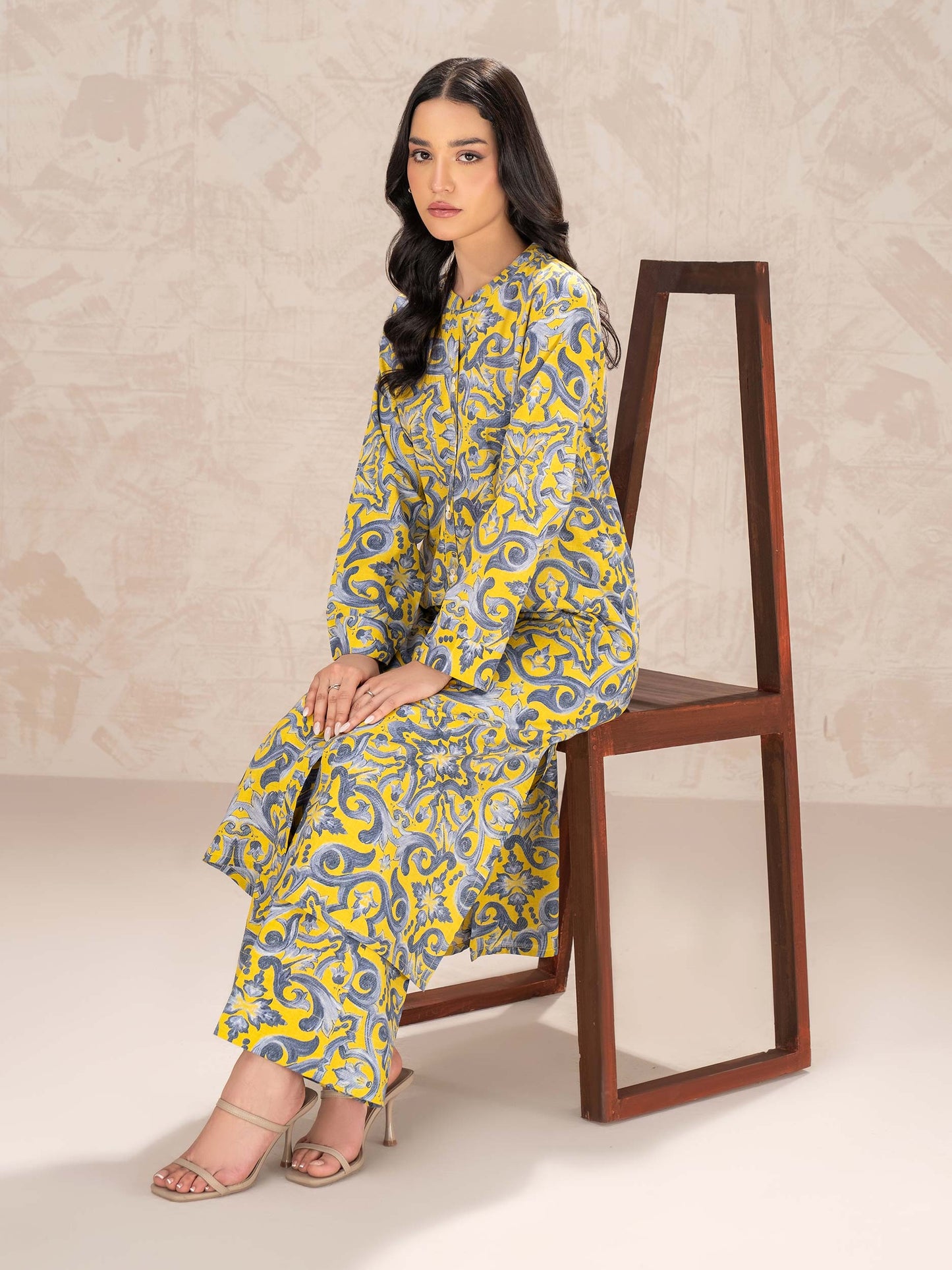 2 Piece Khaddar Suit-Printed (Unstitched)