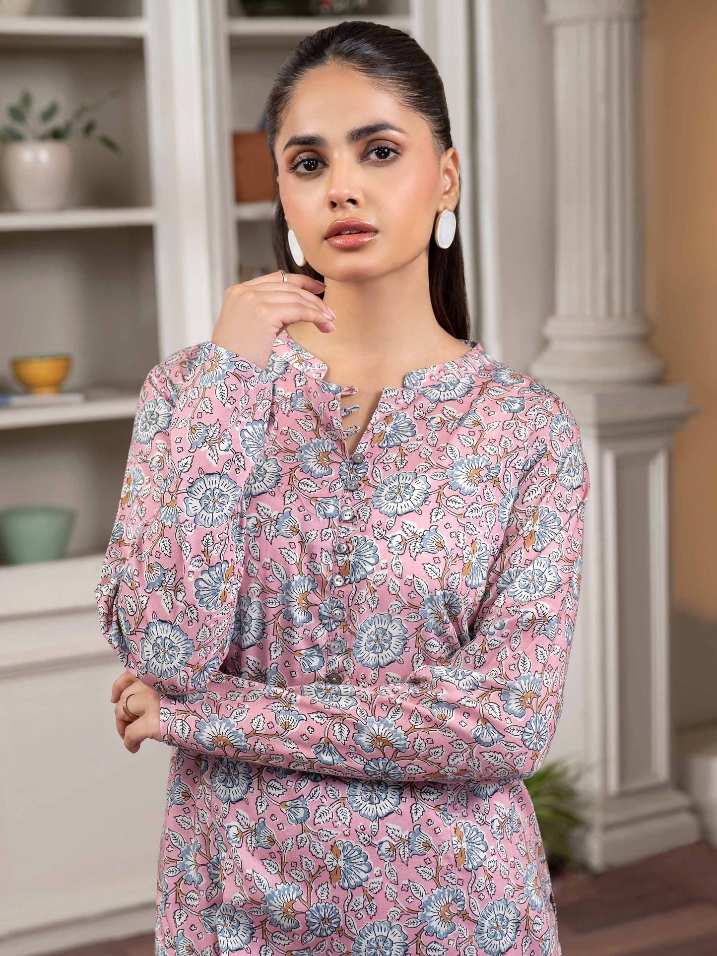 2 Piece Khaddar Suit-Printed (Unstitched)