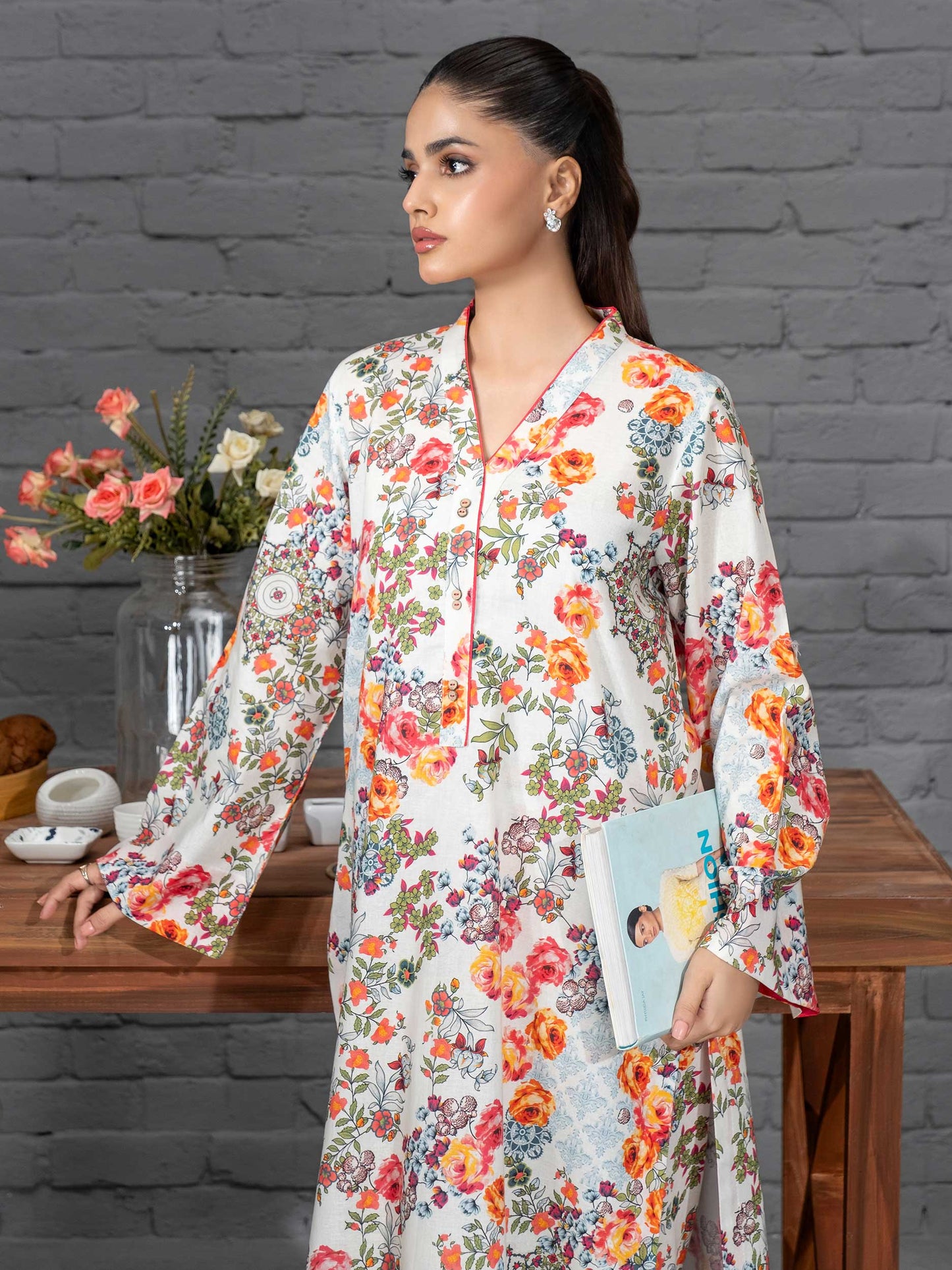 2 Piece Khaddar Suit-Printed (Unstitched)