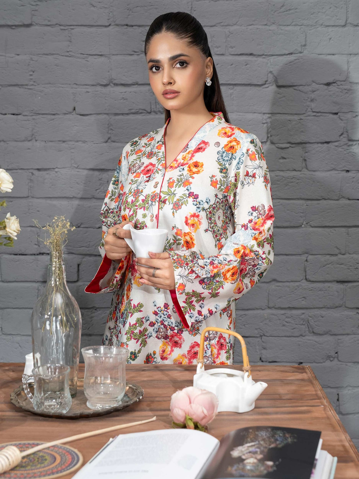 2 Piece Khaddar Suit-Printed (Unstitched)