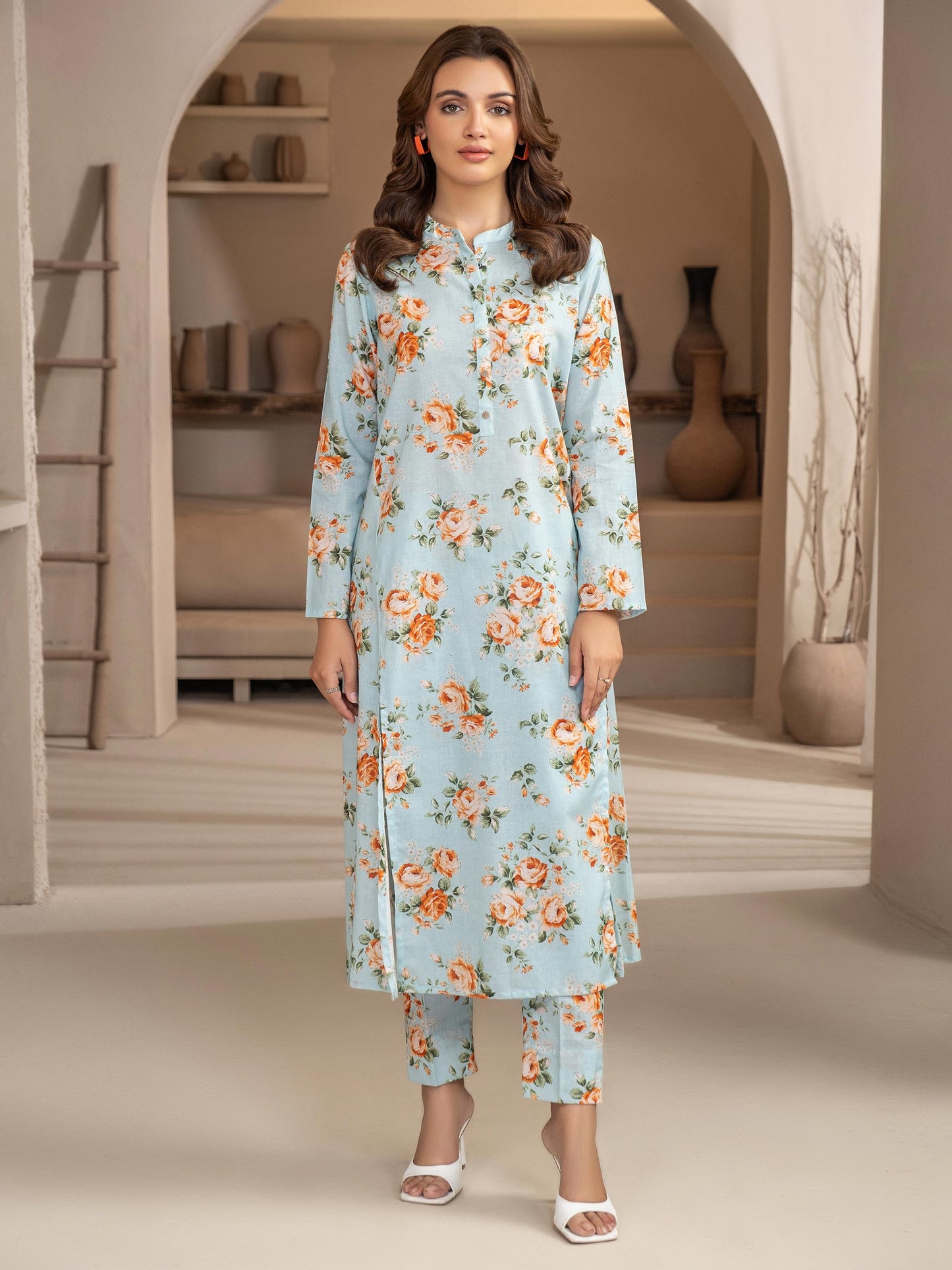 2 Piece Khaddar Suit-Printed (Unstitched)