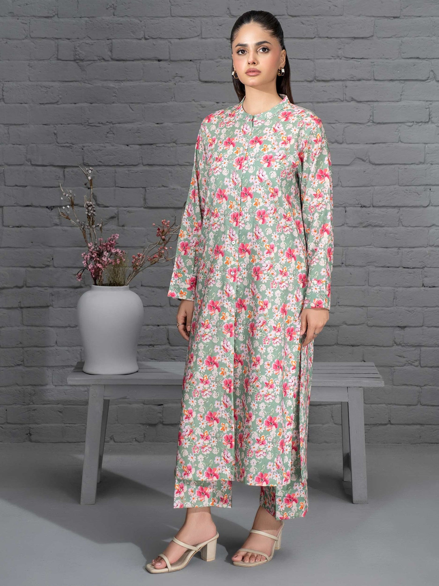 2 Piece Khaddar Suit-Printed (Unstitched)