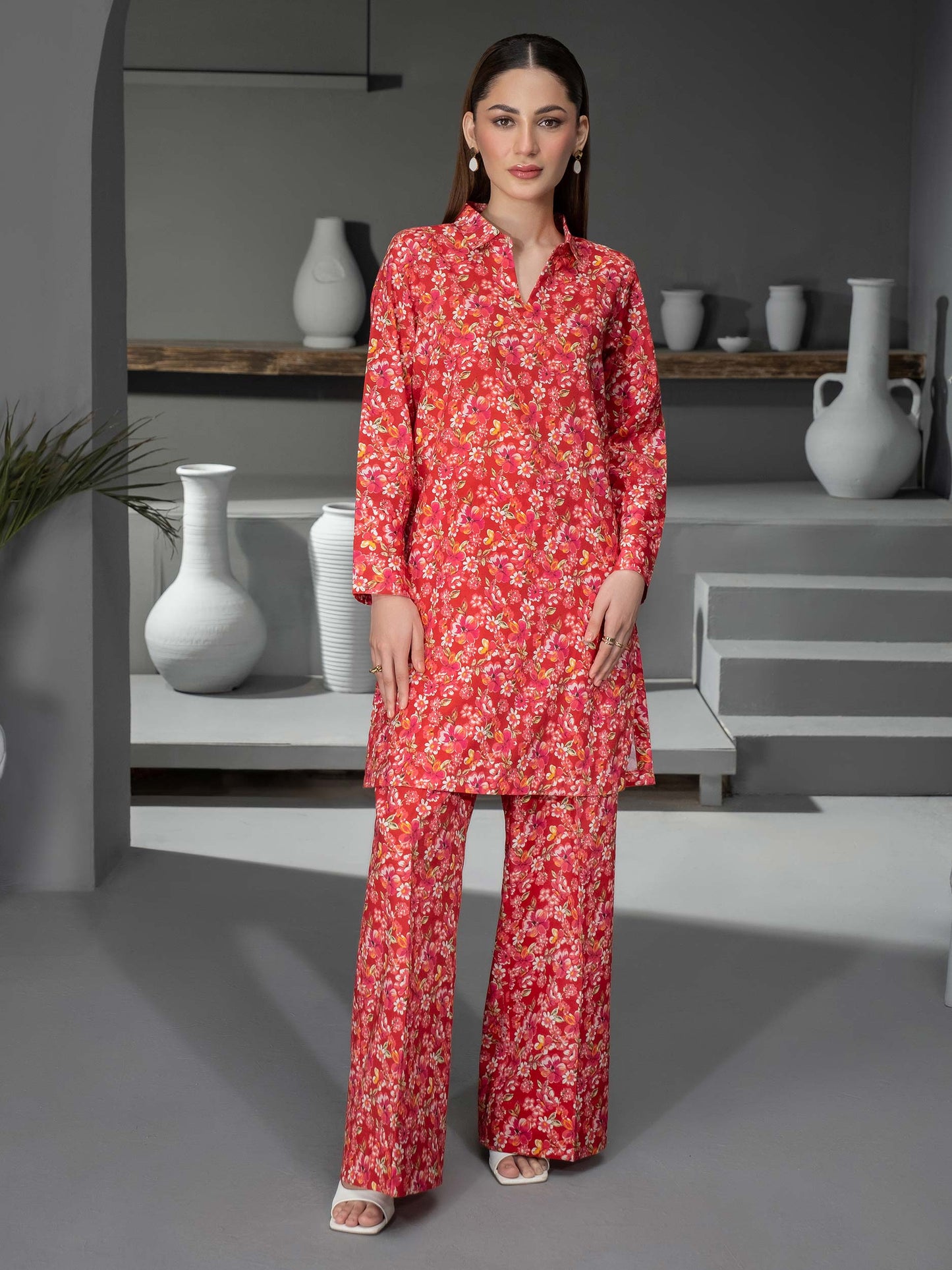 2 Piece Khaddar Suit-Printed (Unstitched)