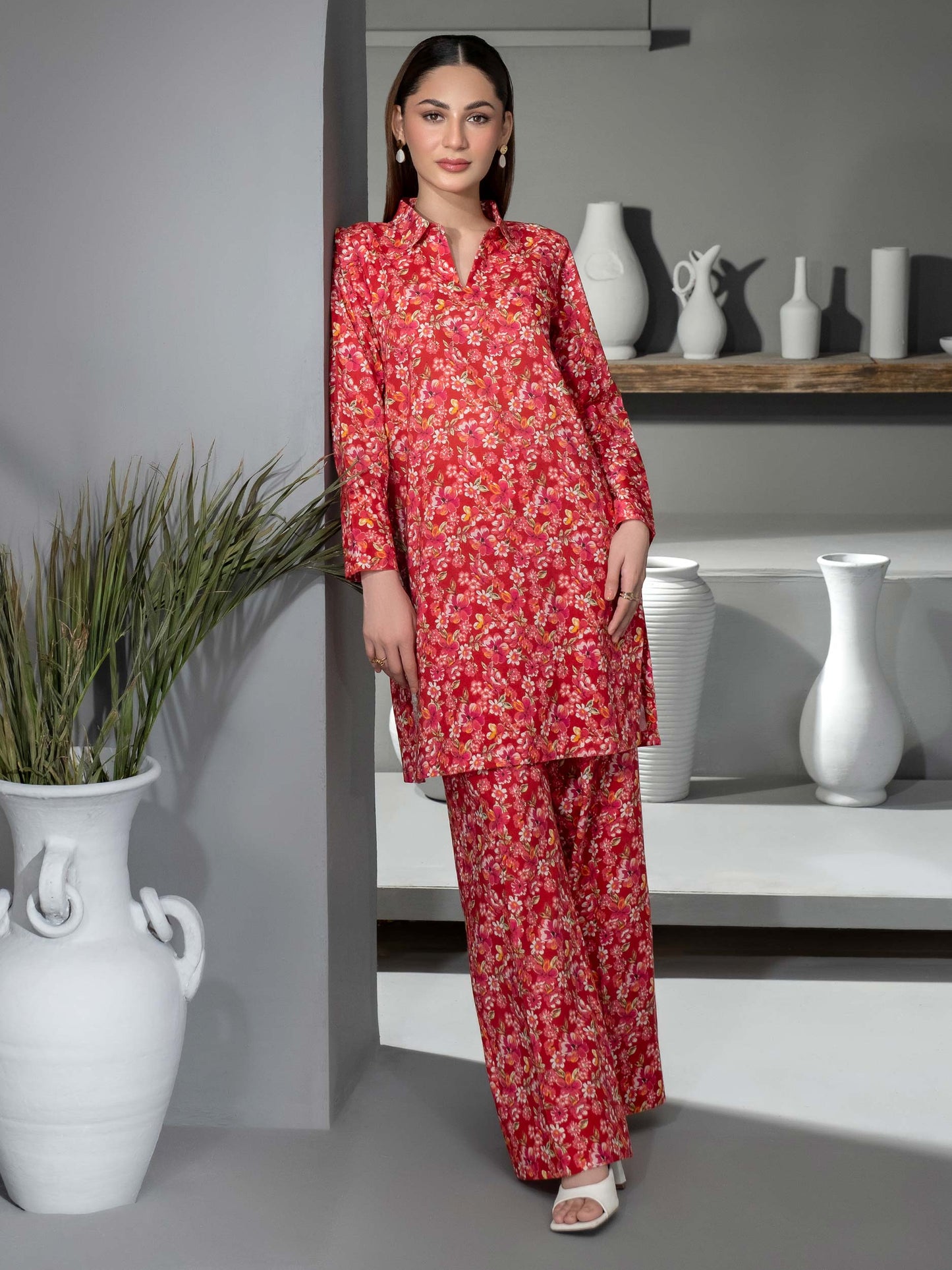 2 Piece Khaddar Suit-Printed (Unstitched)