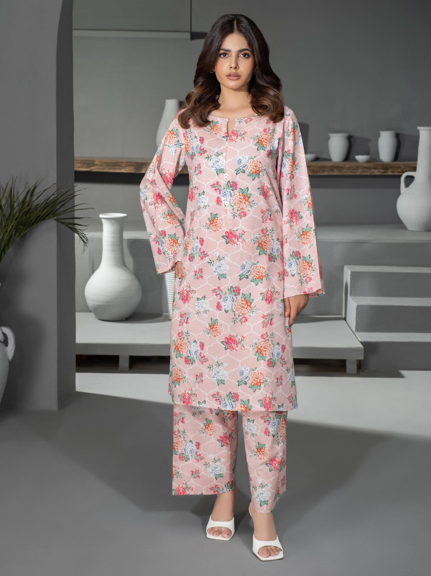 2 Piece Khaddar Suit-Printed (Unstitched)