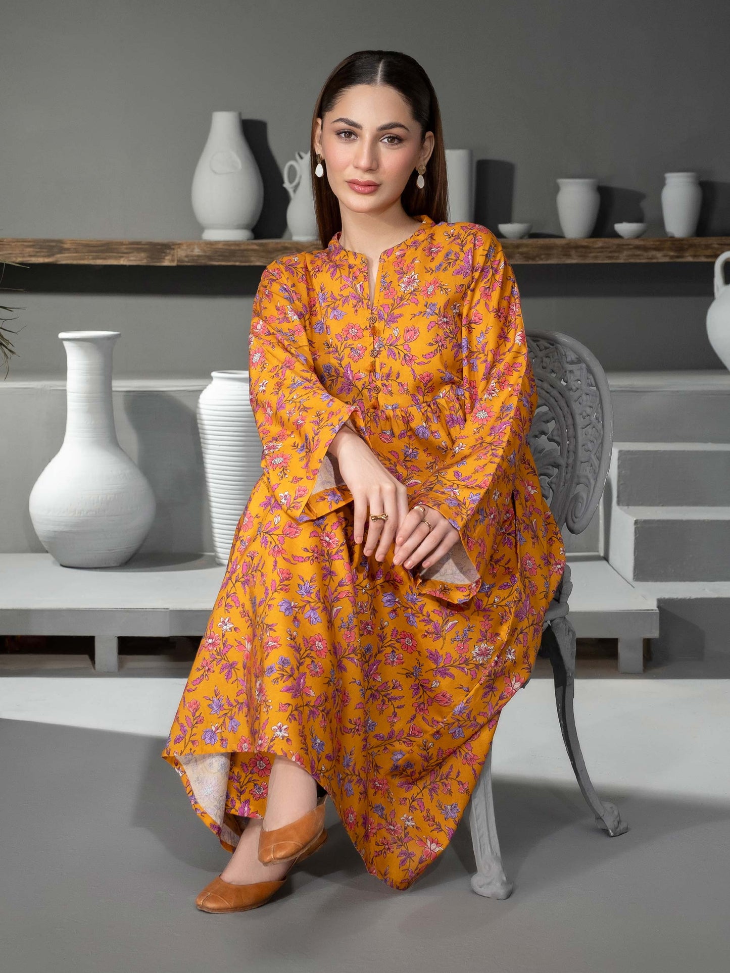 2 Piece Khaddar Suit-Printed (Unstitched)