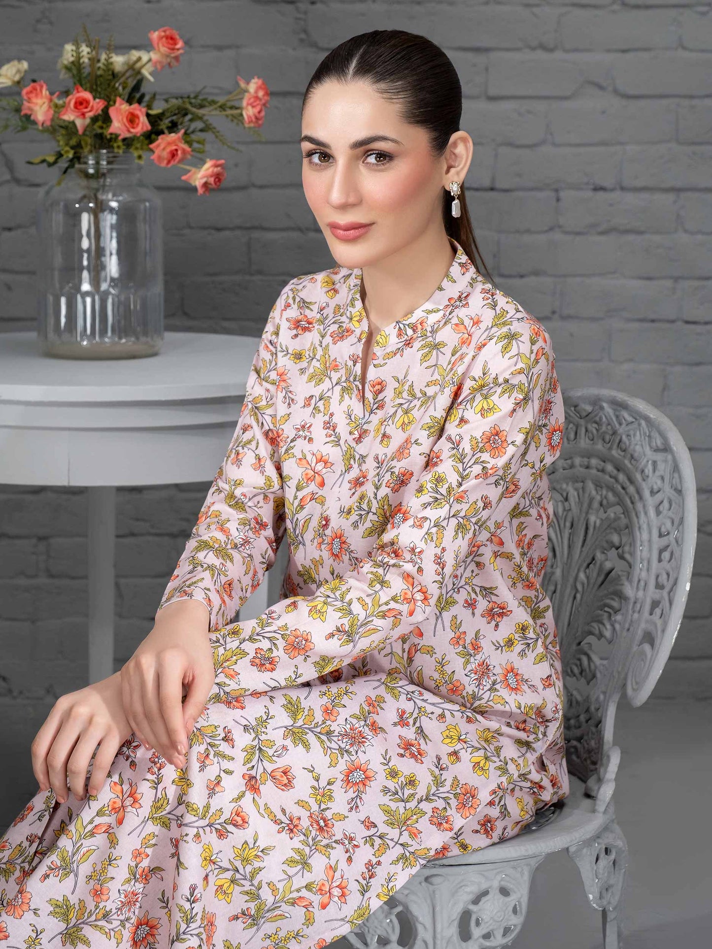 2 Piece Khaddar Suit-Printed (Unstitched)