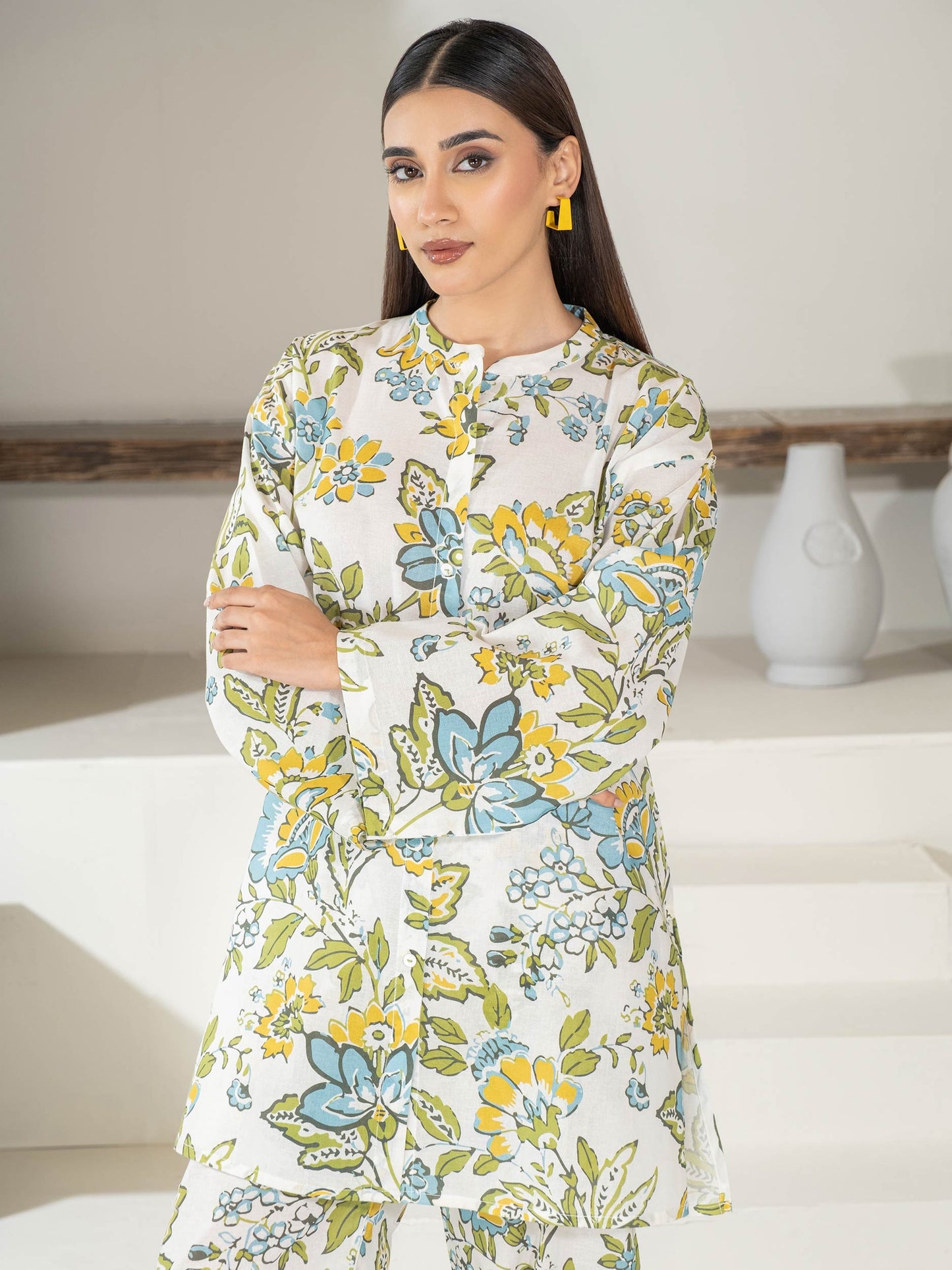 2 Piece Khaddar Suit-Printed (Unstitched)