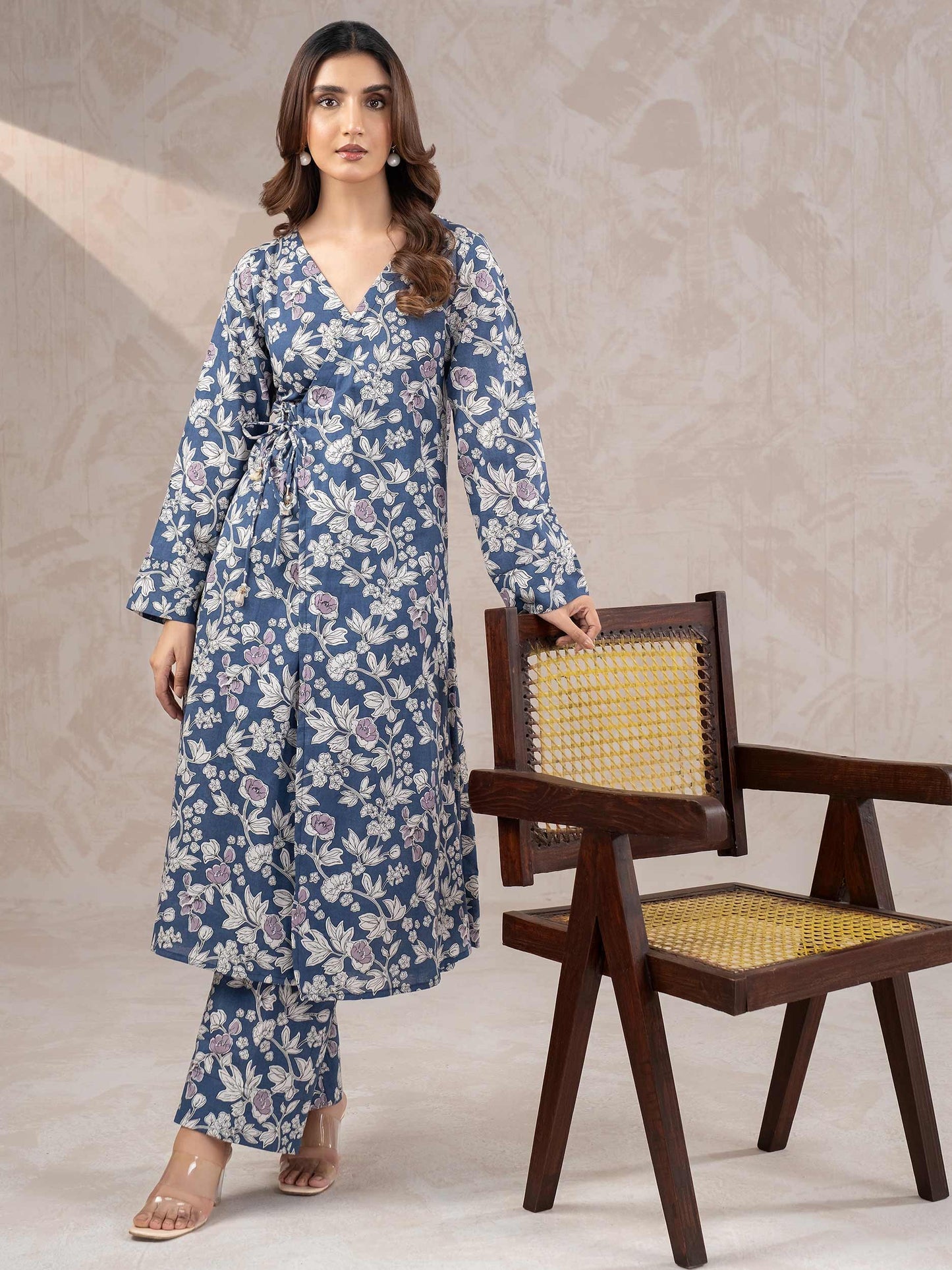 2 Piece Khaddar Suit-Printed (Unstitched)