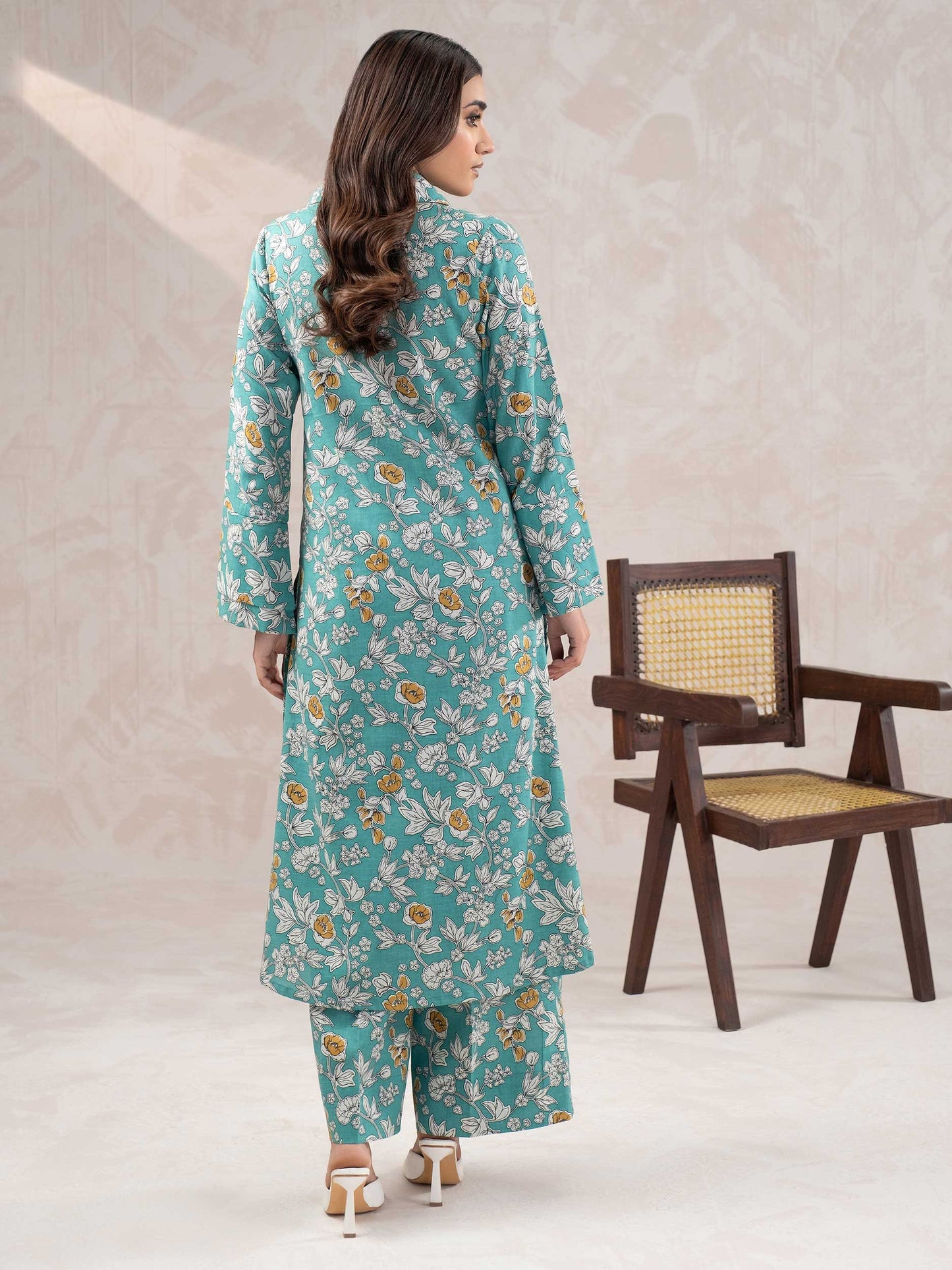 2 Piece Khaddar Suit-Printed (Unstitched)