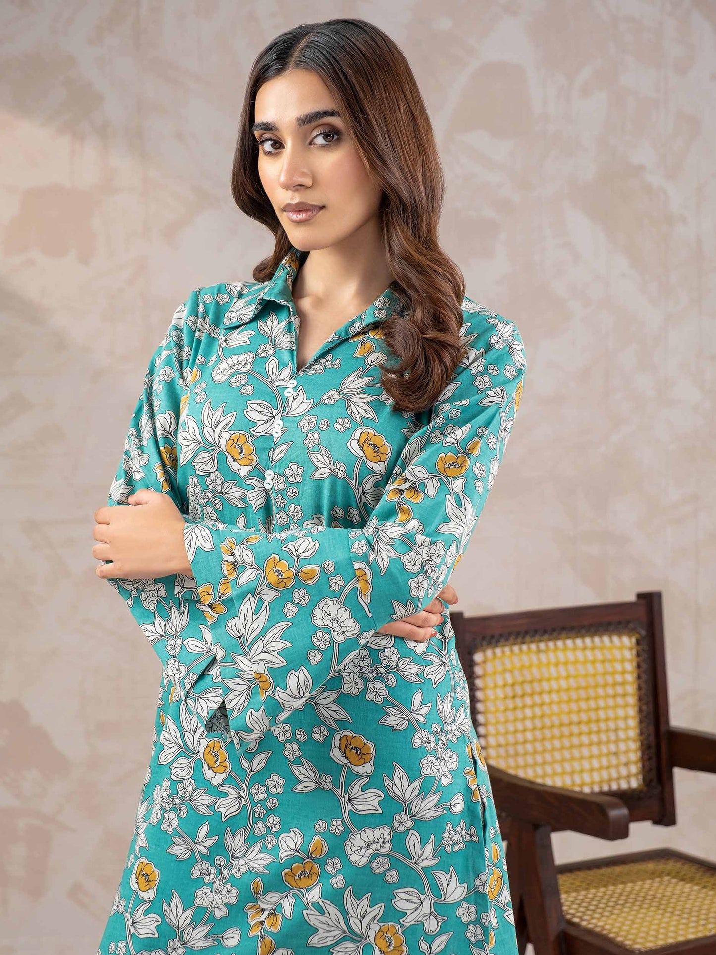 2 Piece Khaddar Suit-Printed (Unstitched)