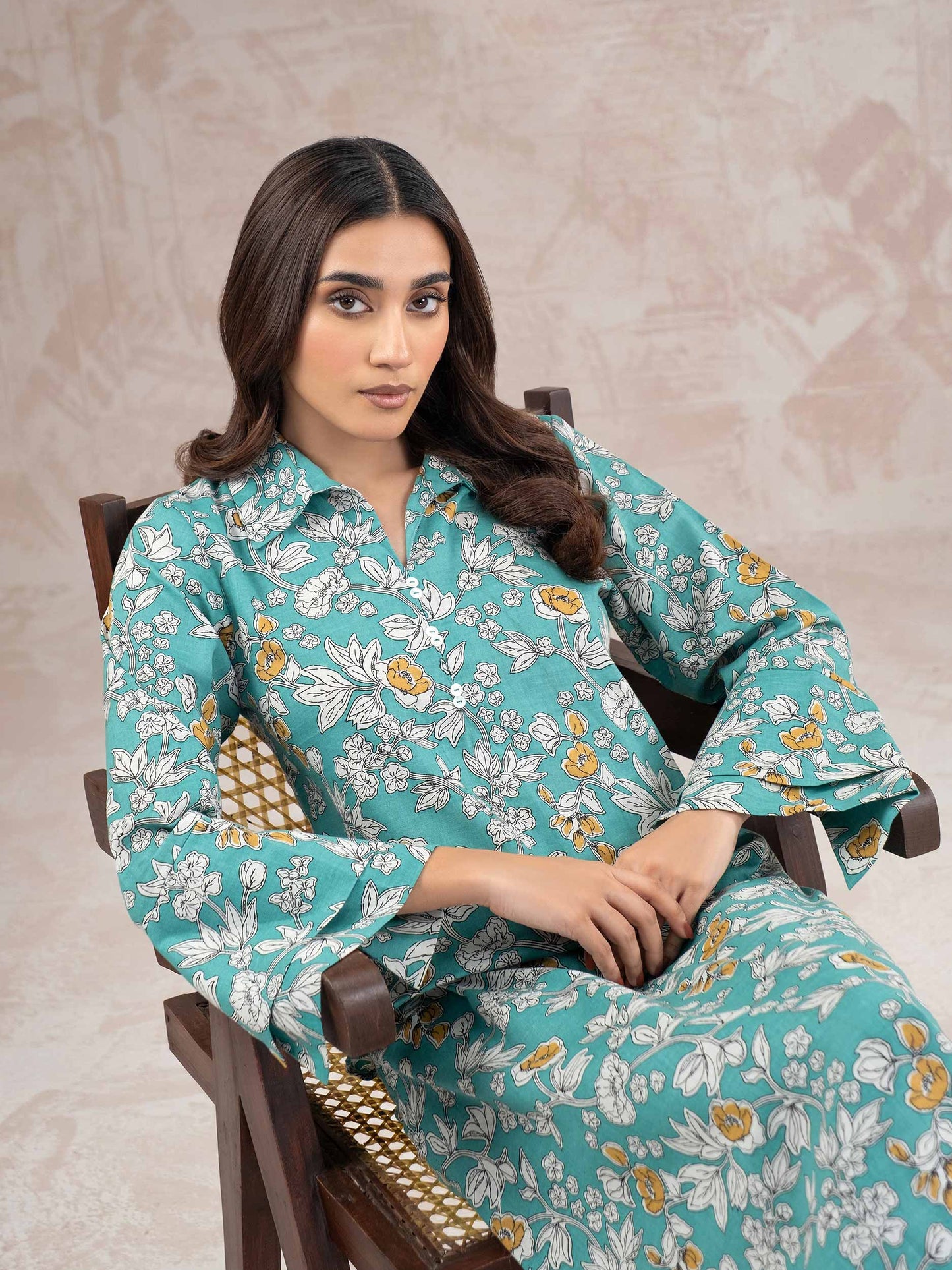 2 Piece Khaddar Suit-Printed (Unstitched)