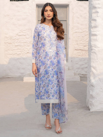 3 Piece Lawn Suit-Embroidered (Unstitched)