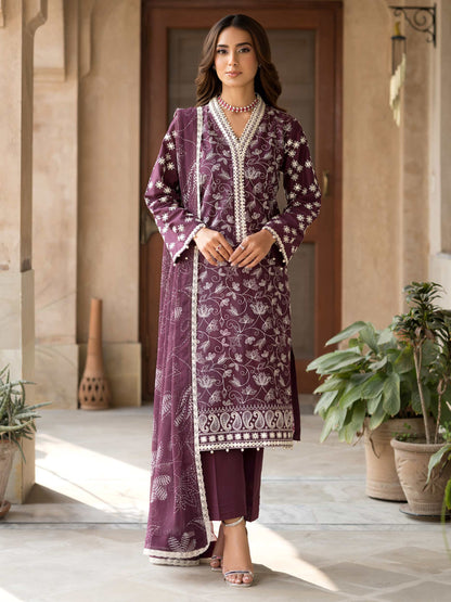 3 Piece Lawn Suit-Embroidered (Unstitched)