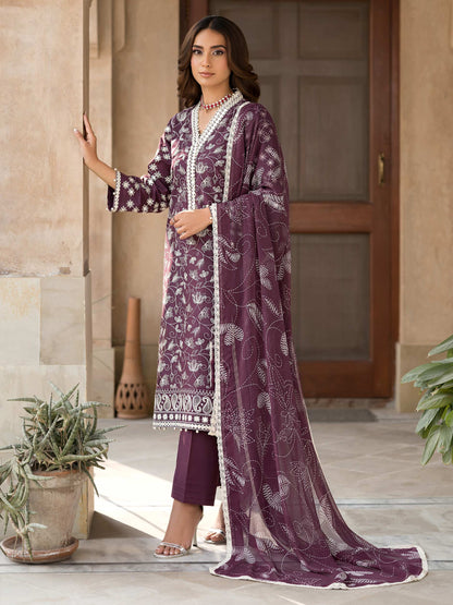 3 Piece Lawn Suit-Embroidered (Unstitched)