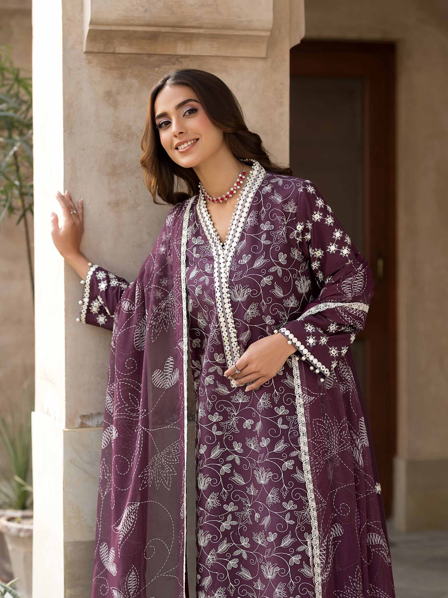 3 Piece Lawn Suit-Embroidered (Unstitched)