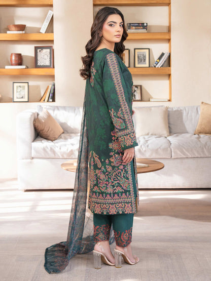 3 Piece Lawn Suit-Embroidered (Unstitched)