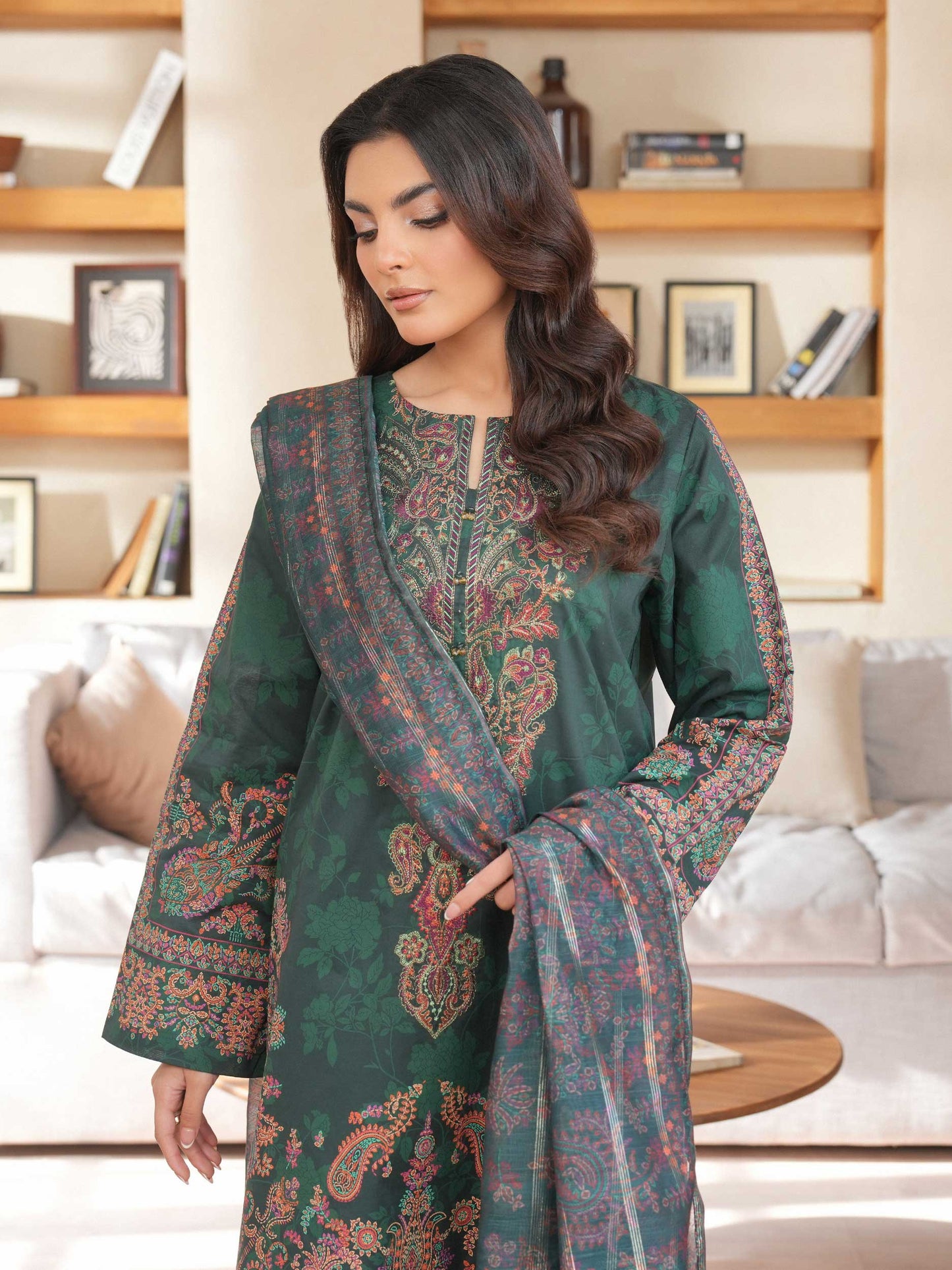 3 Piece Lawn Suit-Embroidered (Unstitched)