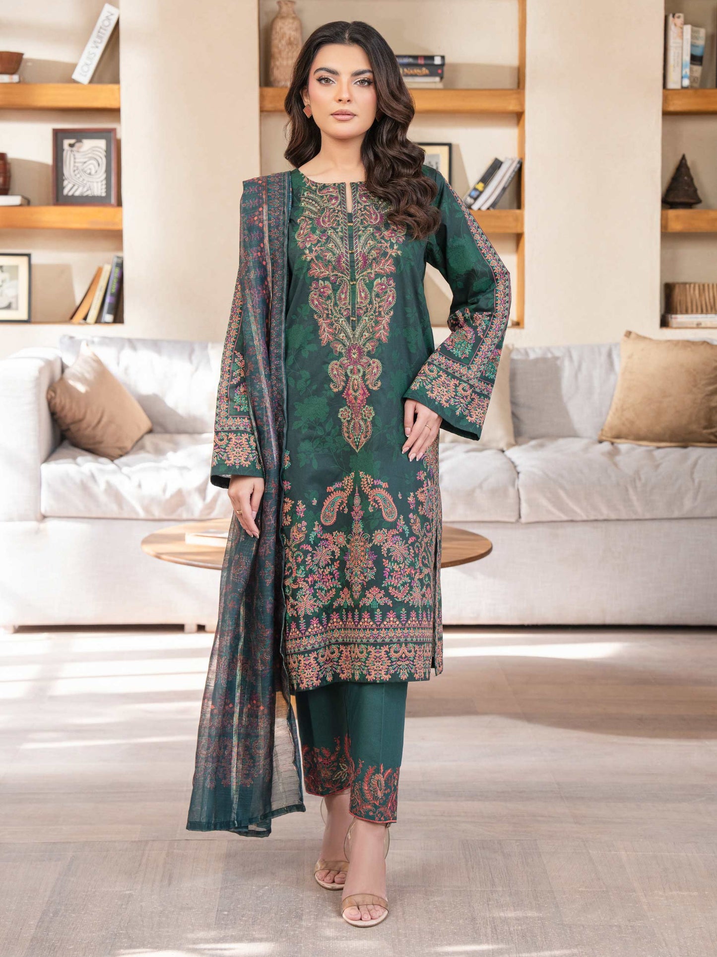 3 Piece Lawn Suit-Embroidered (Unstitched)