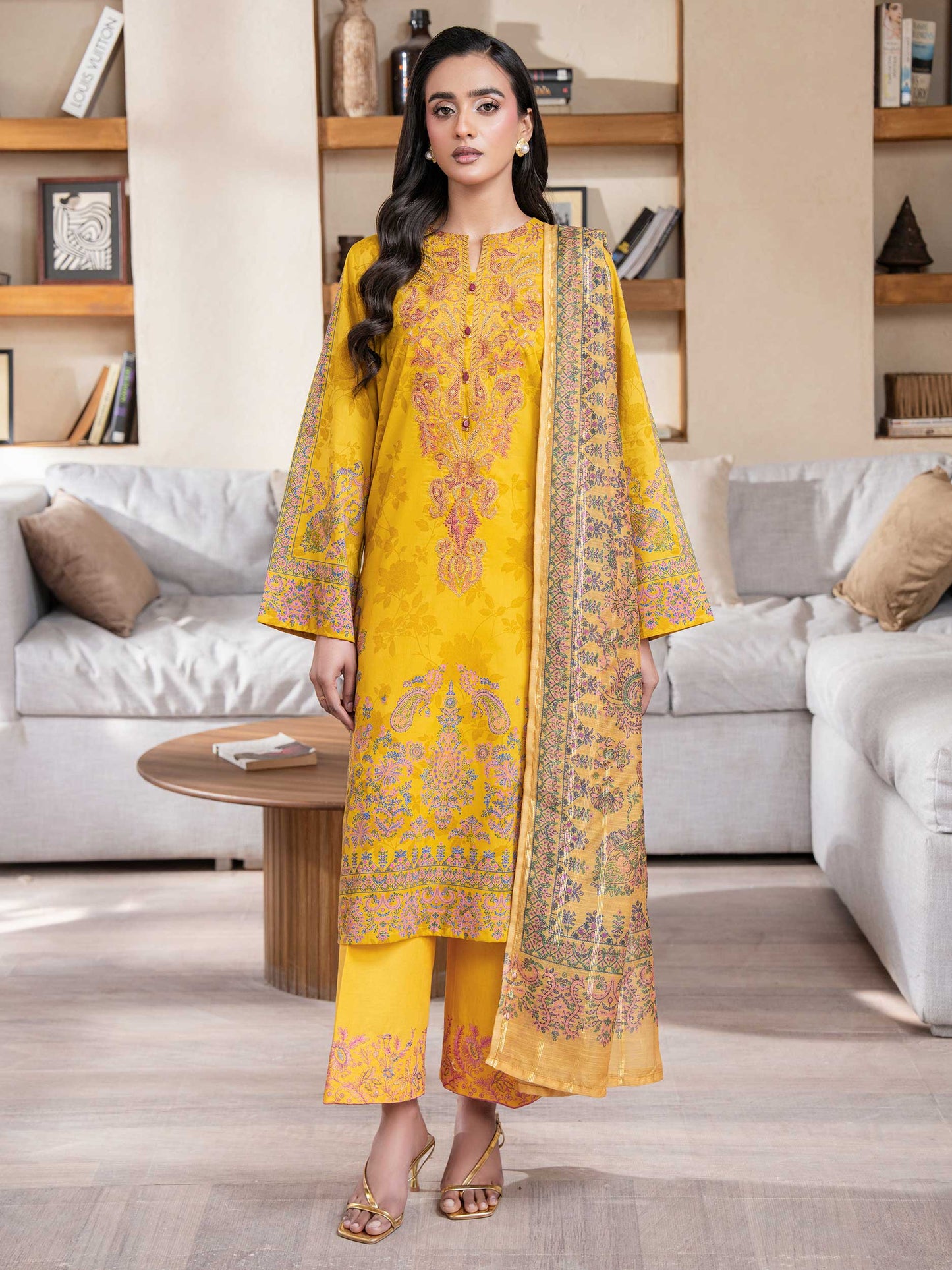 3 Piece Lawn Suit-Embroidered (Unstitched)