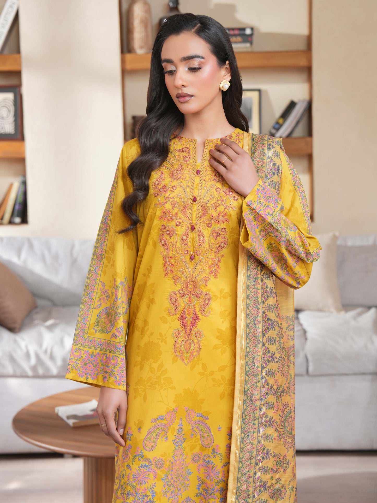 3 Piece Lawn Suit-Embroidered (Unstitched)