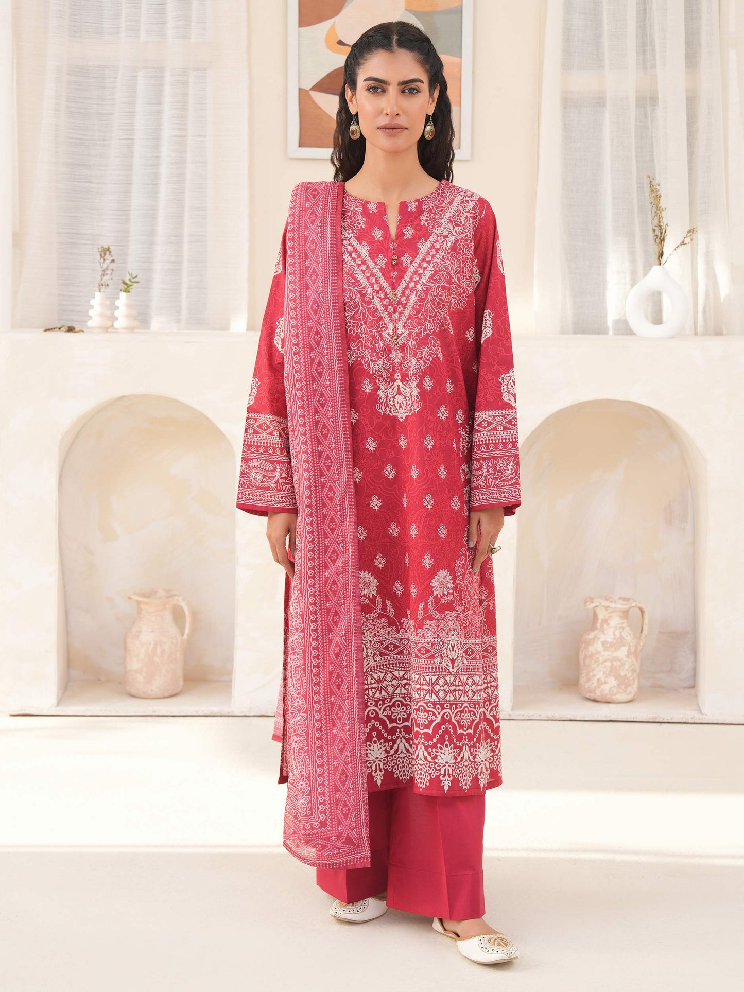 3 Piece Lawn Suit-Paste Print (Unstitched)