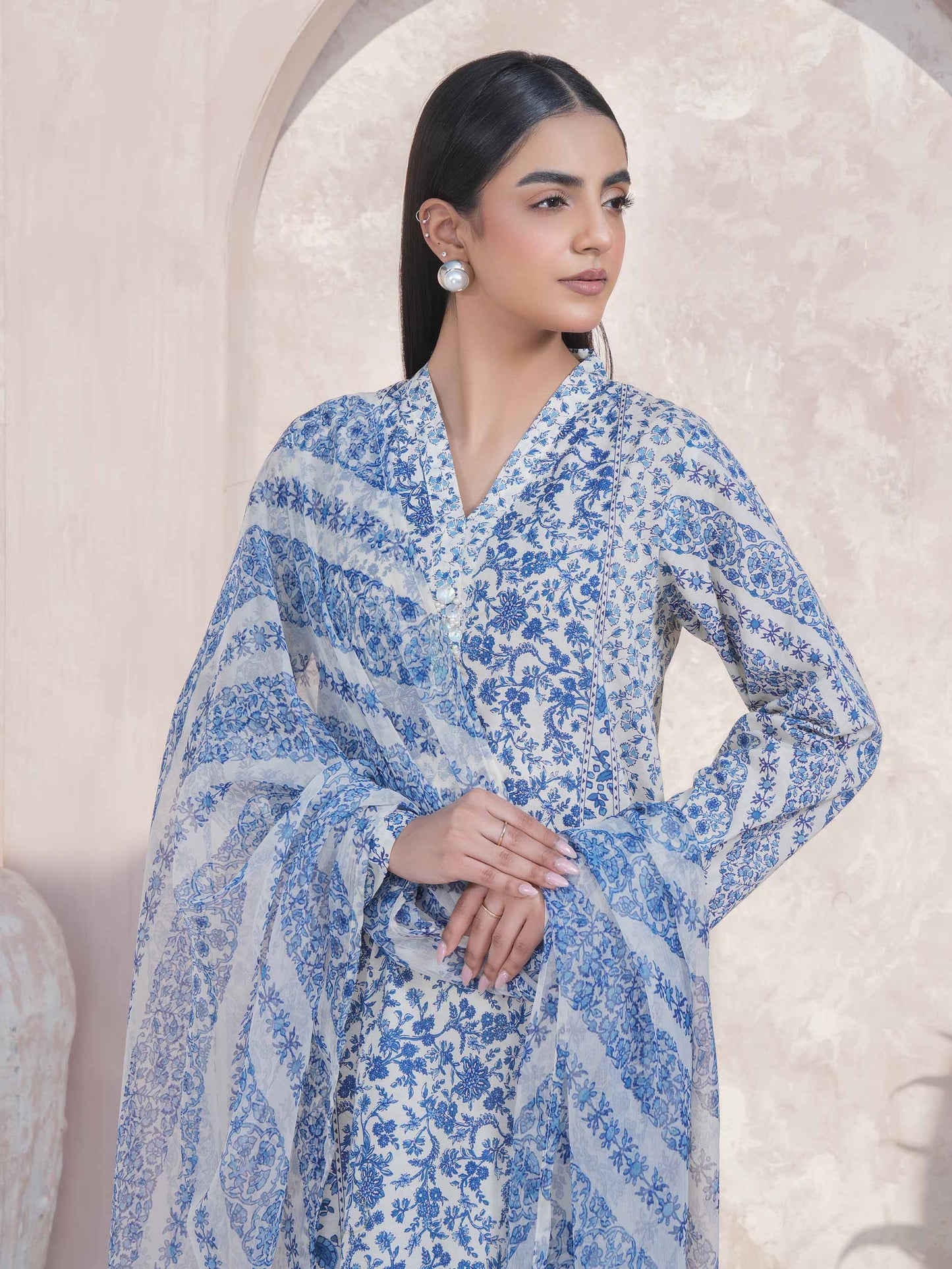 3 Piece Lawn Suit-Printed (Unstitched)