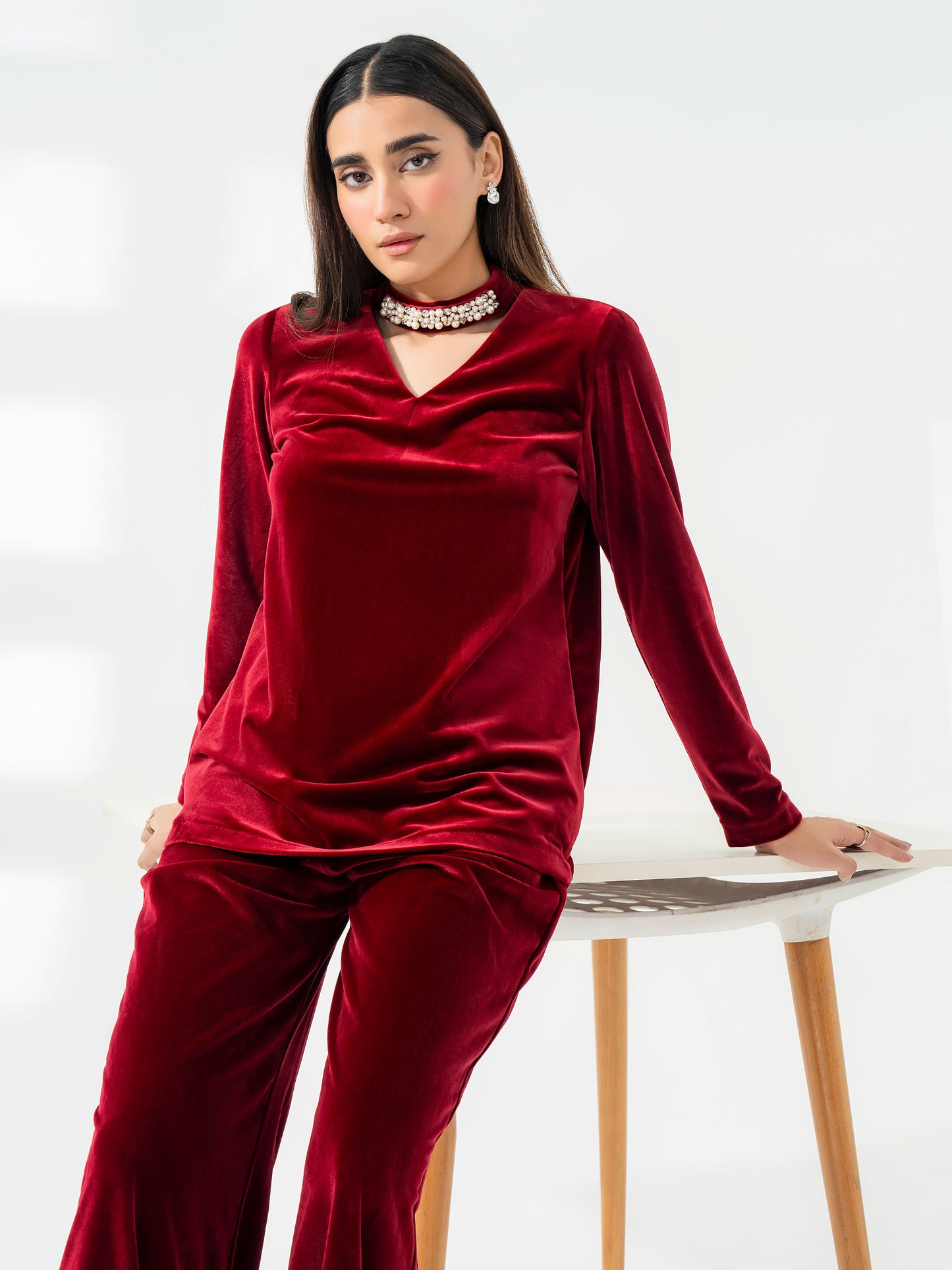 Embellished Velour Co-Ord Set