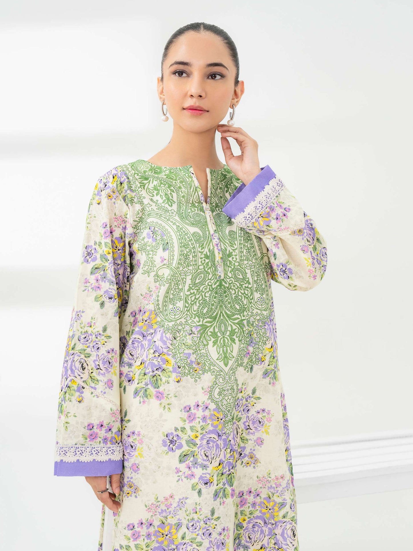 Khaddar Shirt-Printed (Pret)