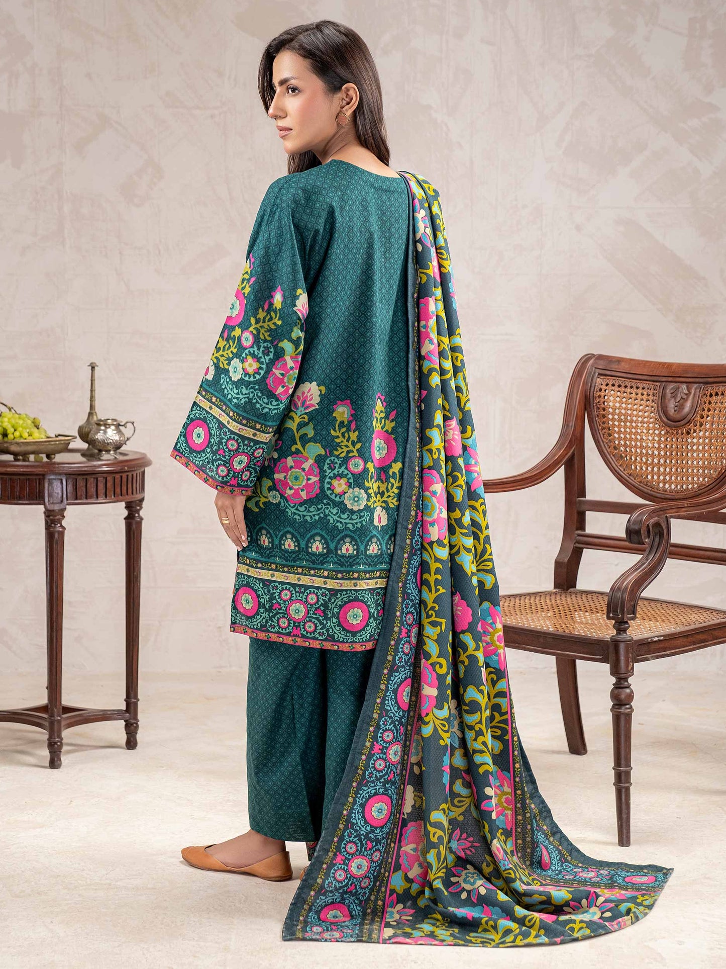 3 Piece Khaddar Suit-Printed (Unstitched)