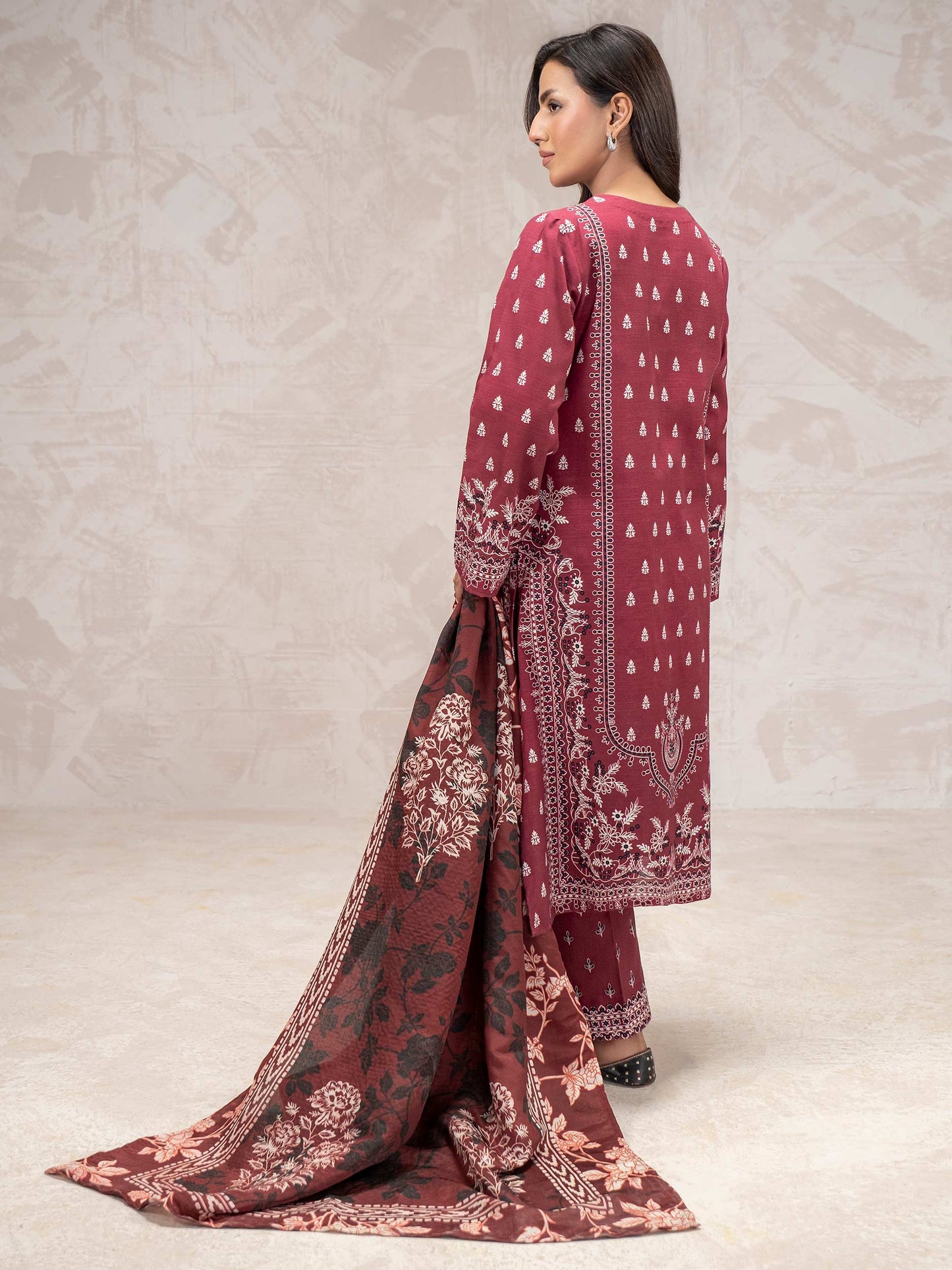 3 Piece Khaddar Suit-Printed (Unstitched)