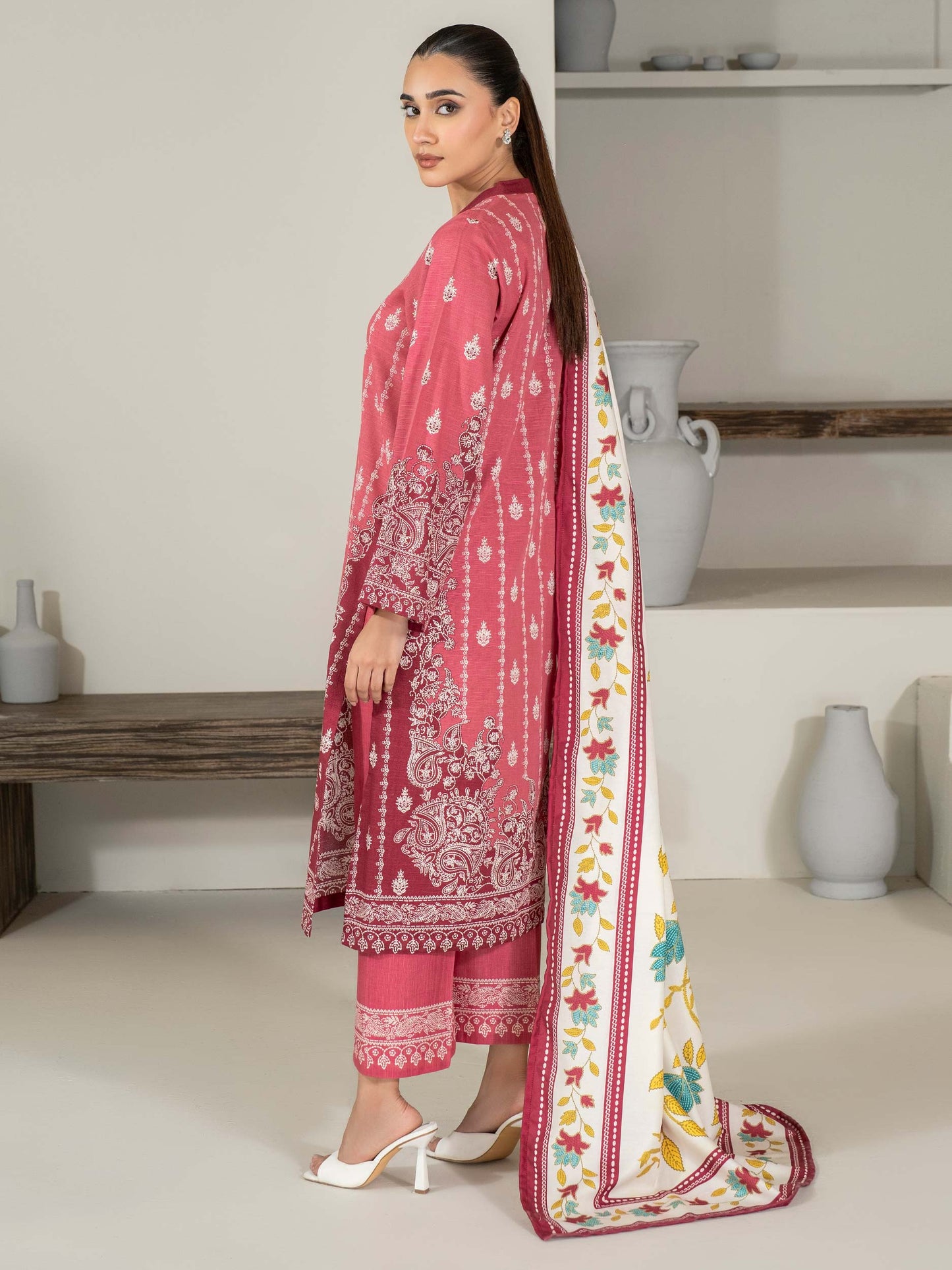 3 Piece Khaddar Suit-Printed (Unstitched)