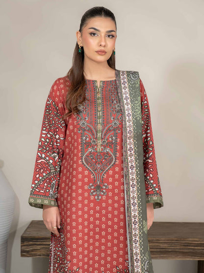 3 Piece Khaddar Suit-Printed (Unstitched)