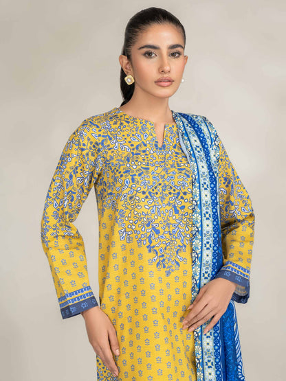 3 Piece Khaddar Suit-Printed (Unstitched)